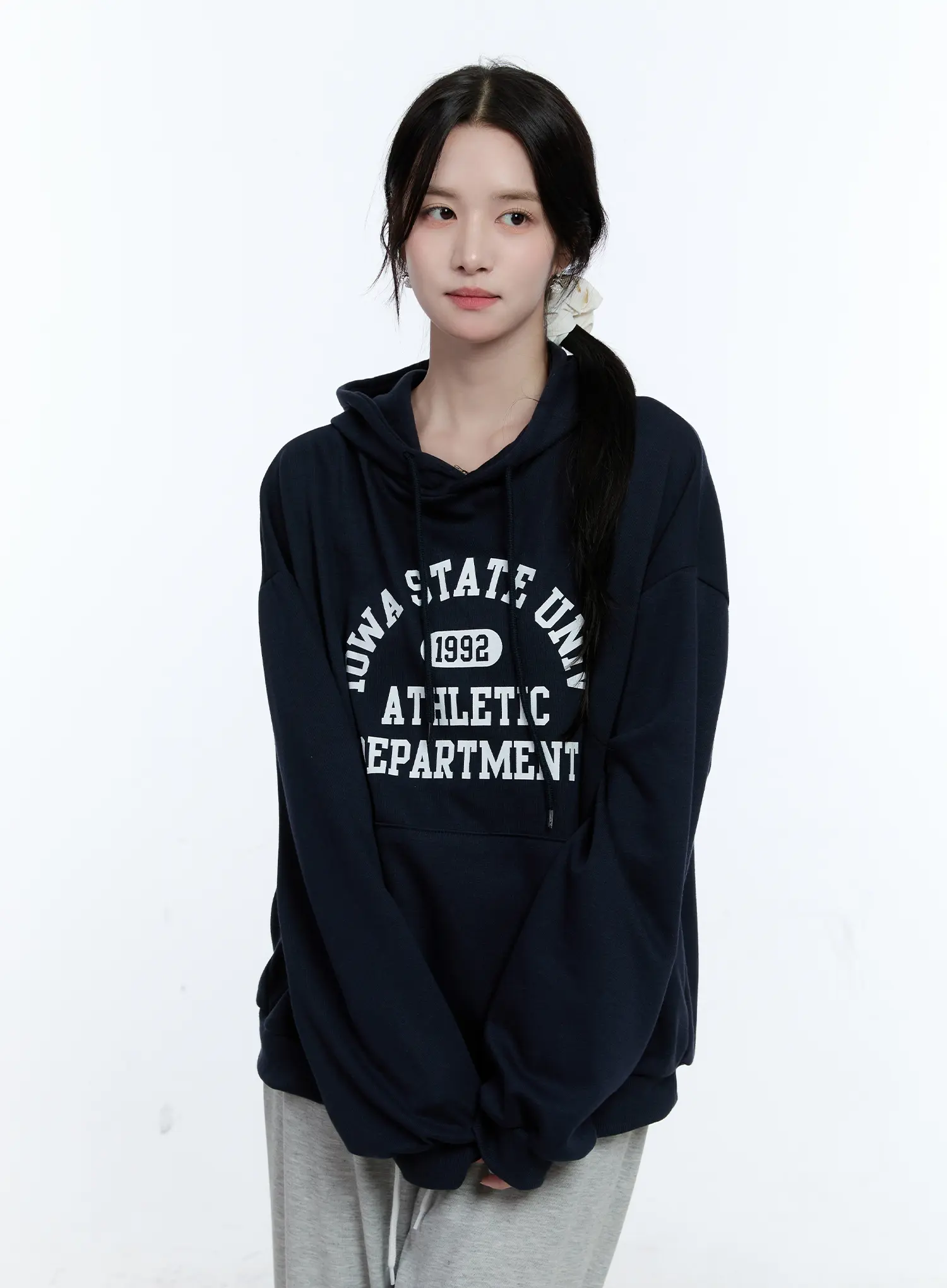 University Print Oversized Hoodie CG514 - Image 13