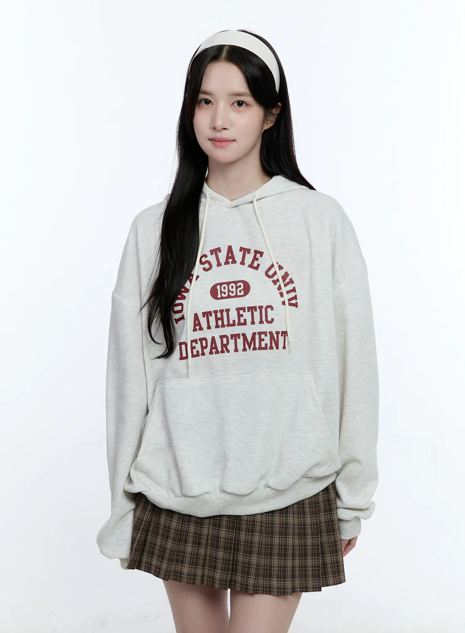 University Print Oversized Hoodie CG514 - Image 3