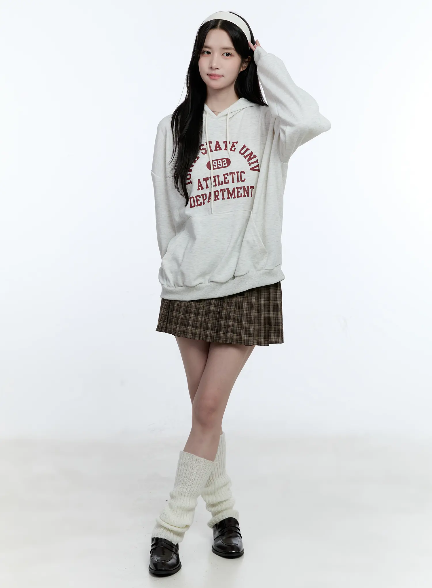 University Print Oversized Hoodie CG514 - Image 5
