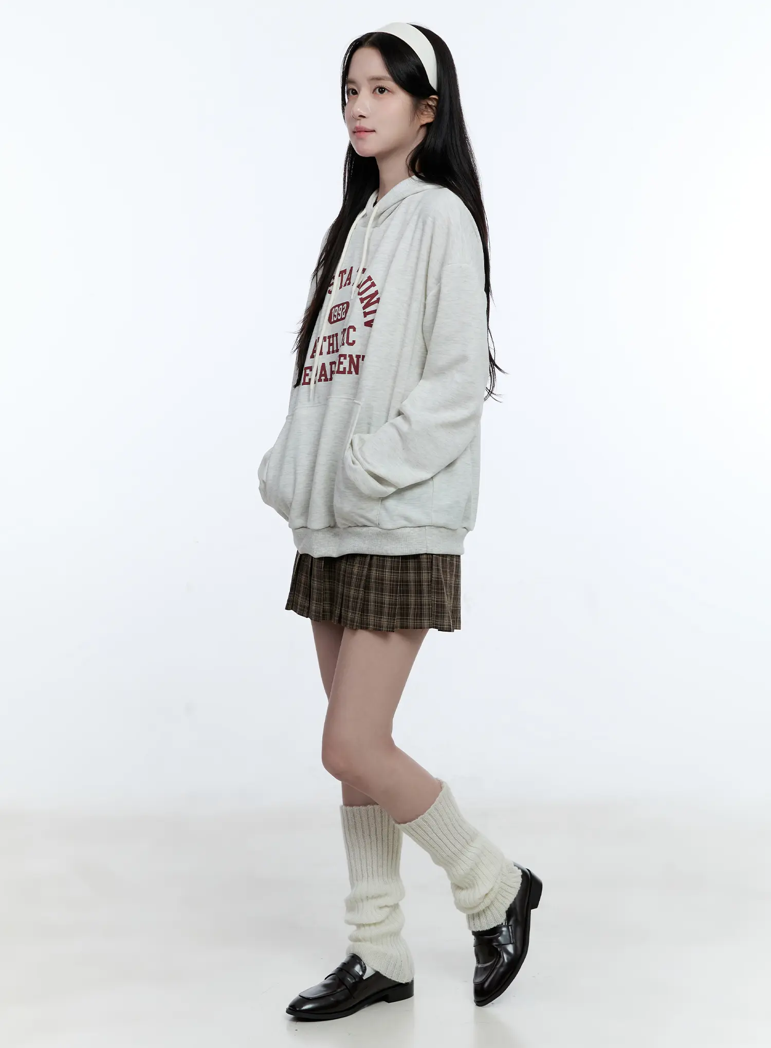 University Print Oversized Hoodie CG514 - Image 6