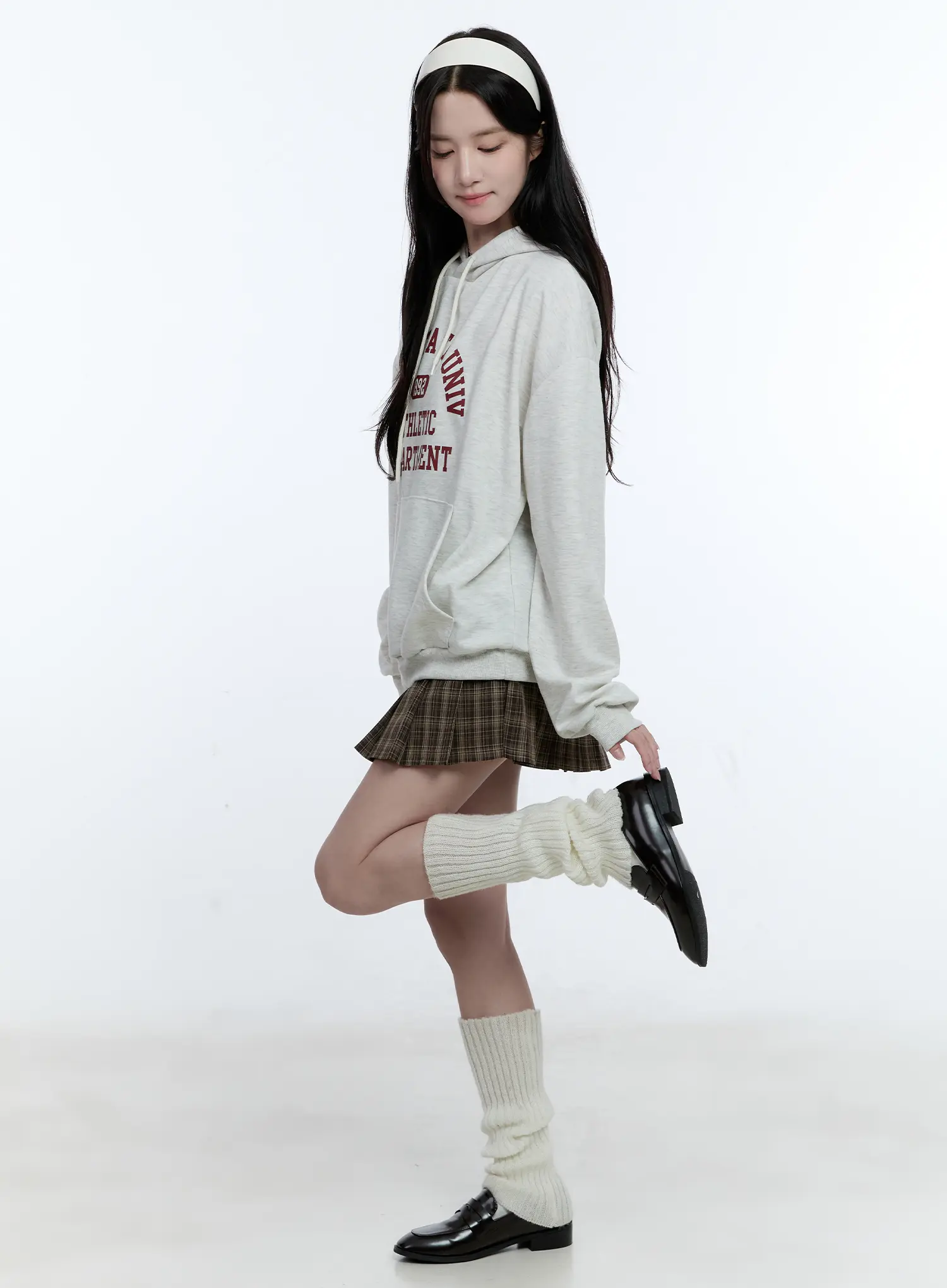 University Print Oversized Hoodie CG514 - Image 7