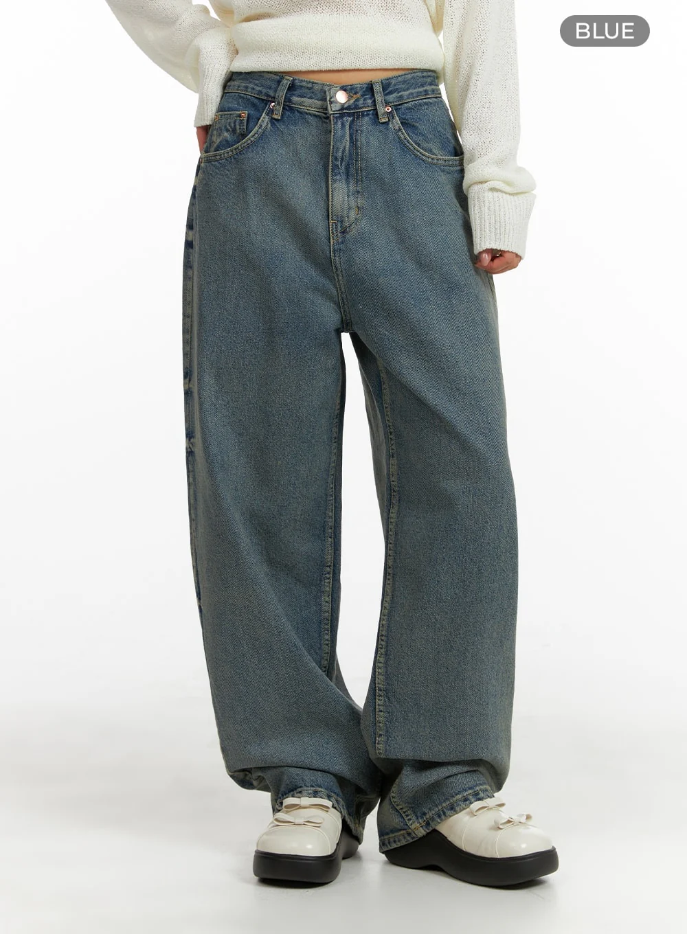 Urban Chic Washed Baggy Jeans CM411 - Image 5