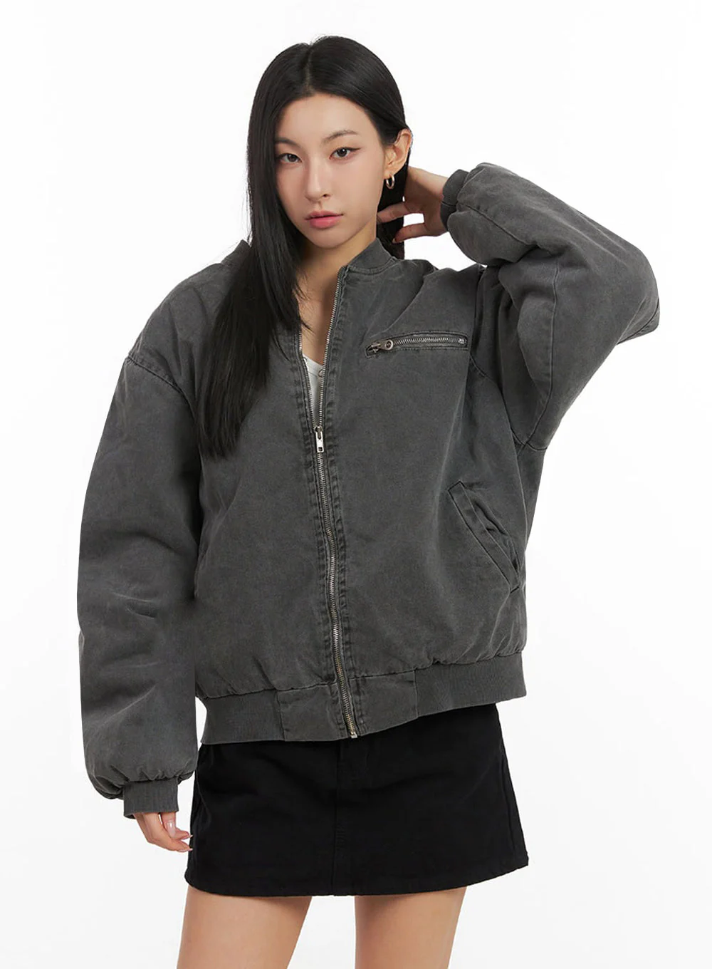 Urban Oversized Bomber Jacket ID431 - Image 6