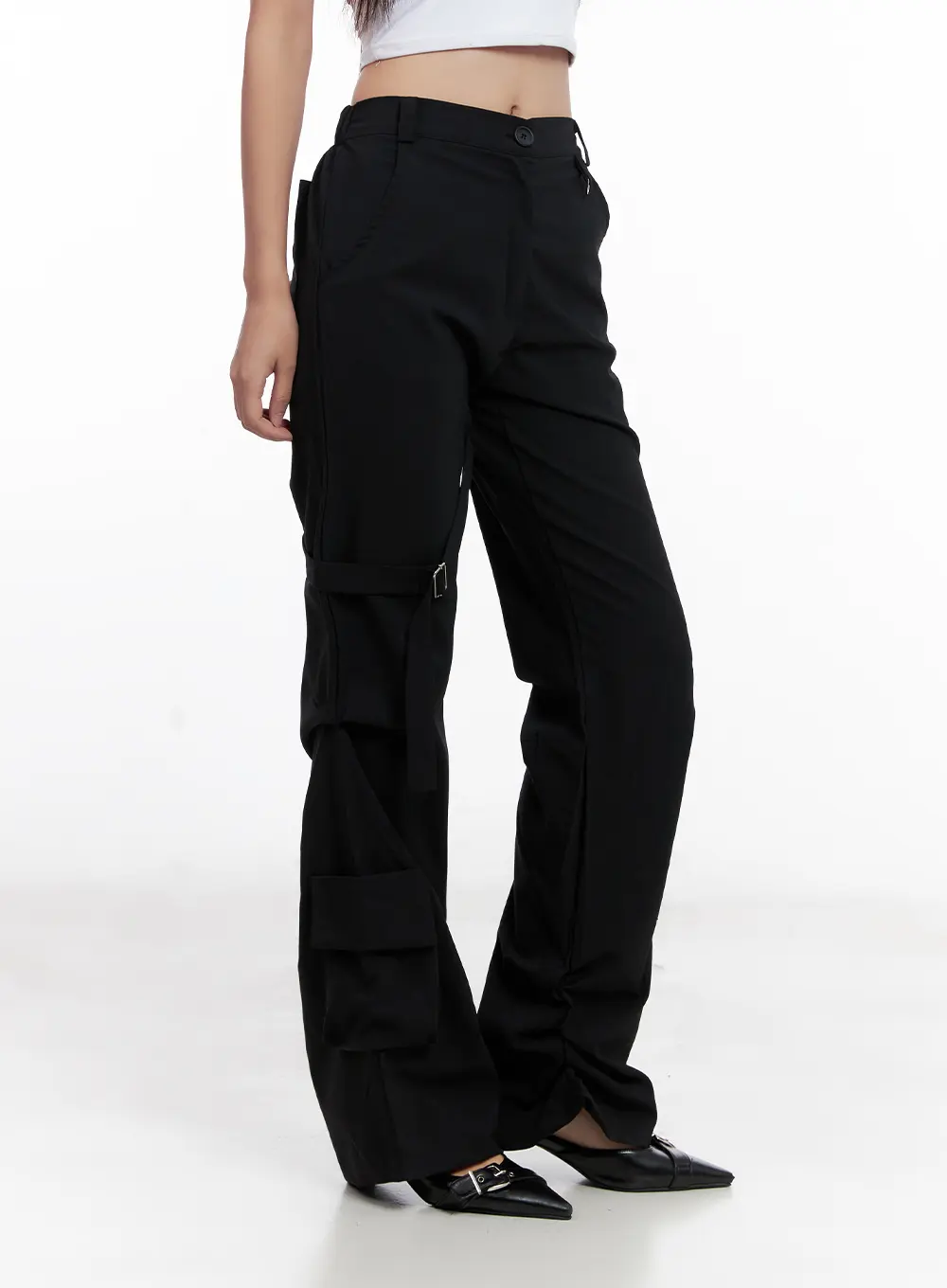 Utility Buckle Flare Pants CL518 - Image 5