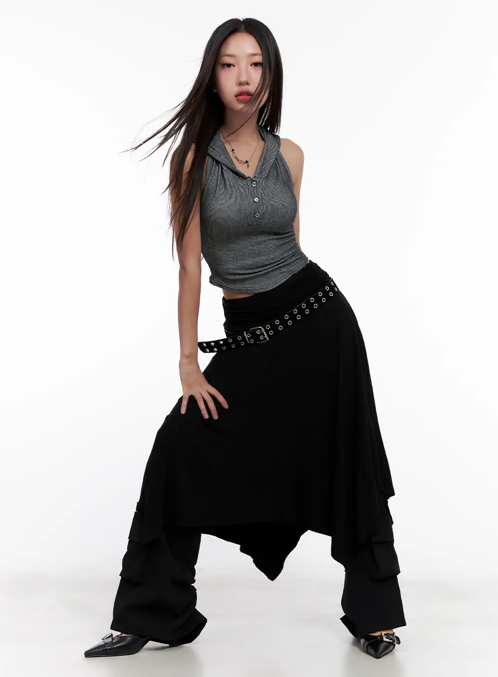 Utility Buckle Flare Pants CL518 - Image 7