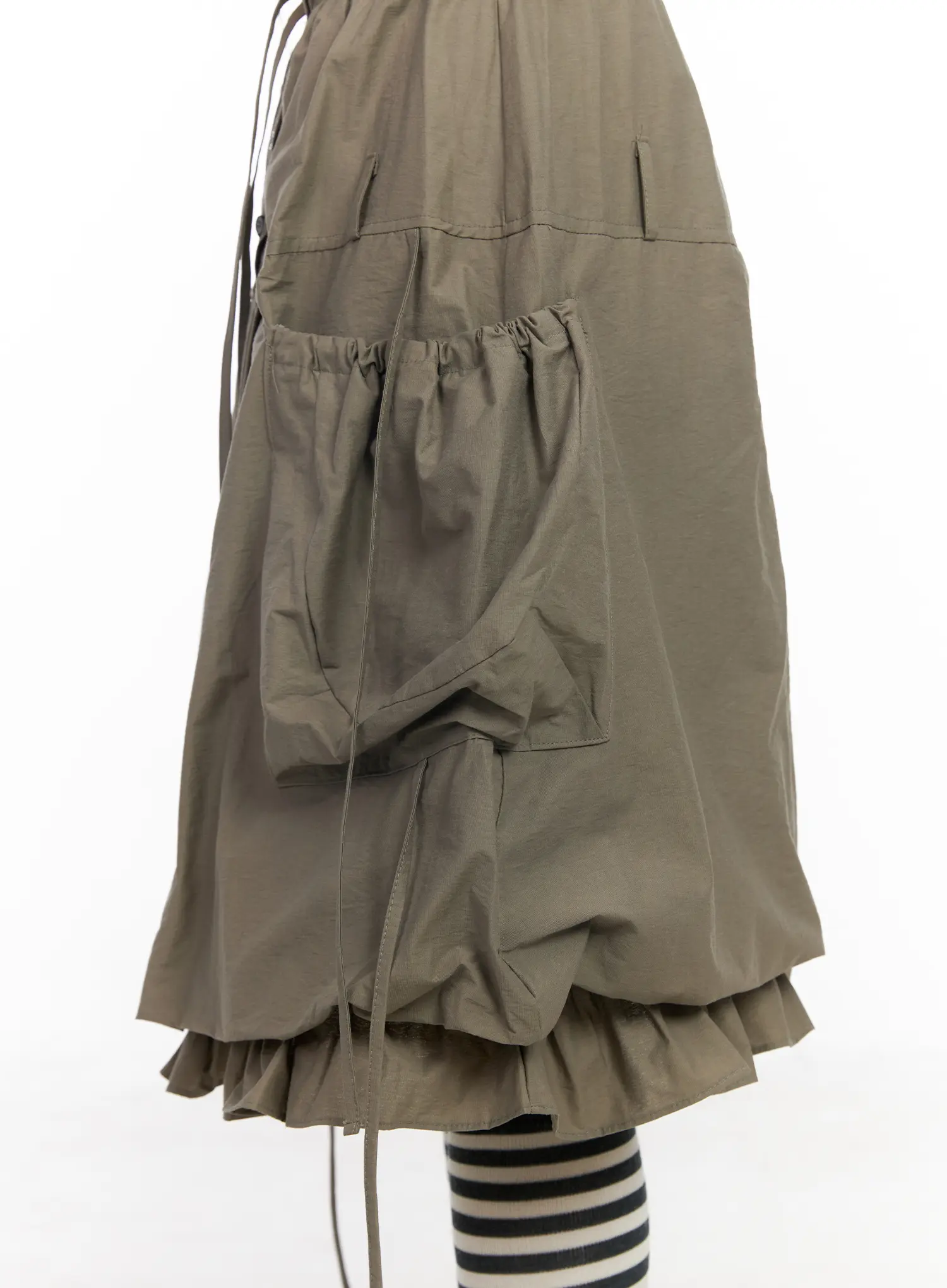 Utility Pocket Balloon Midi Skirt CM512 - Image 9