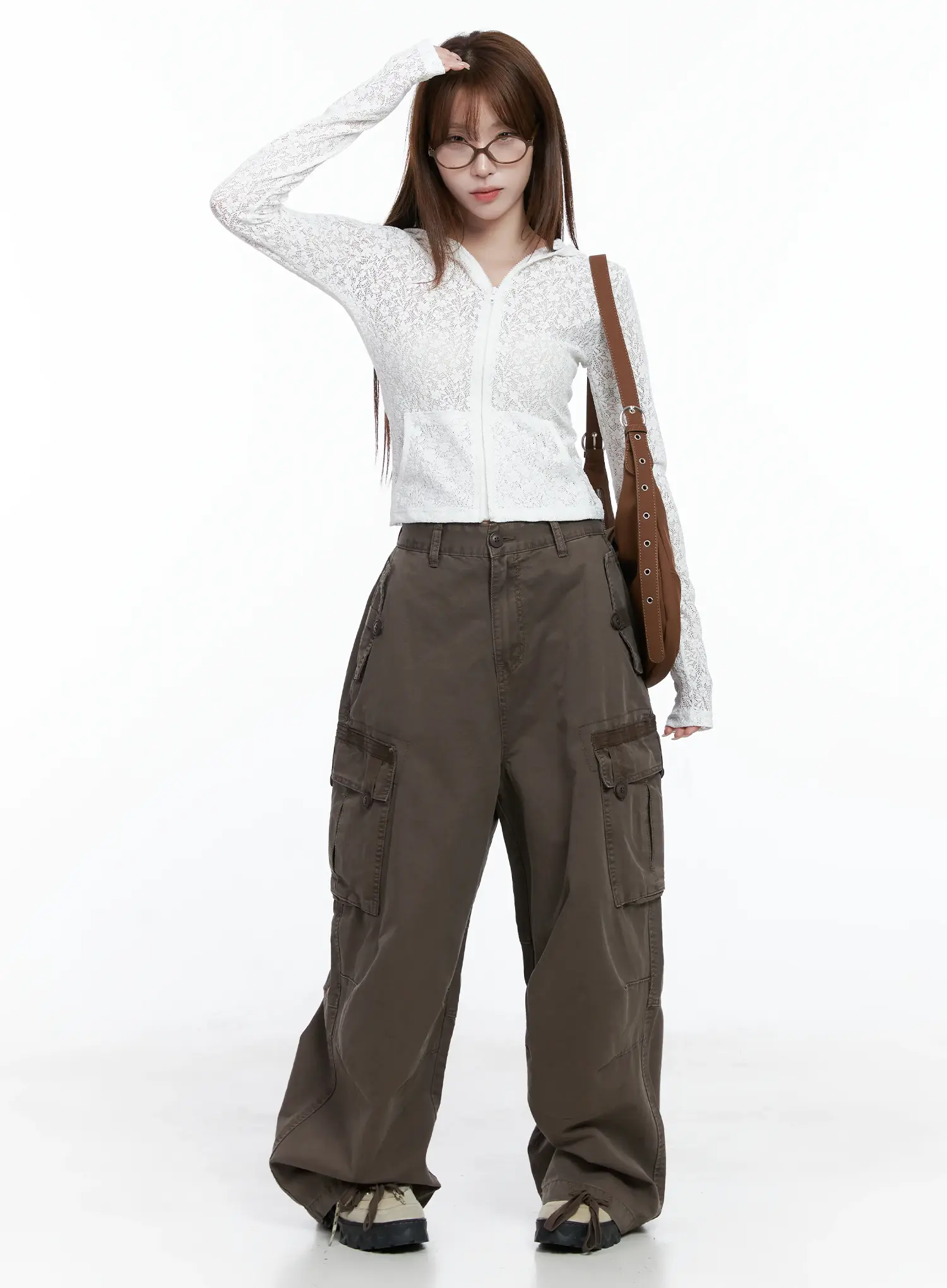 Utility Pocket Wide-Leg Trousers CS501 - Image 2