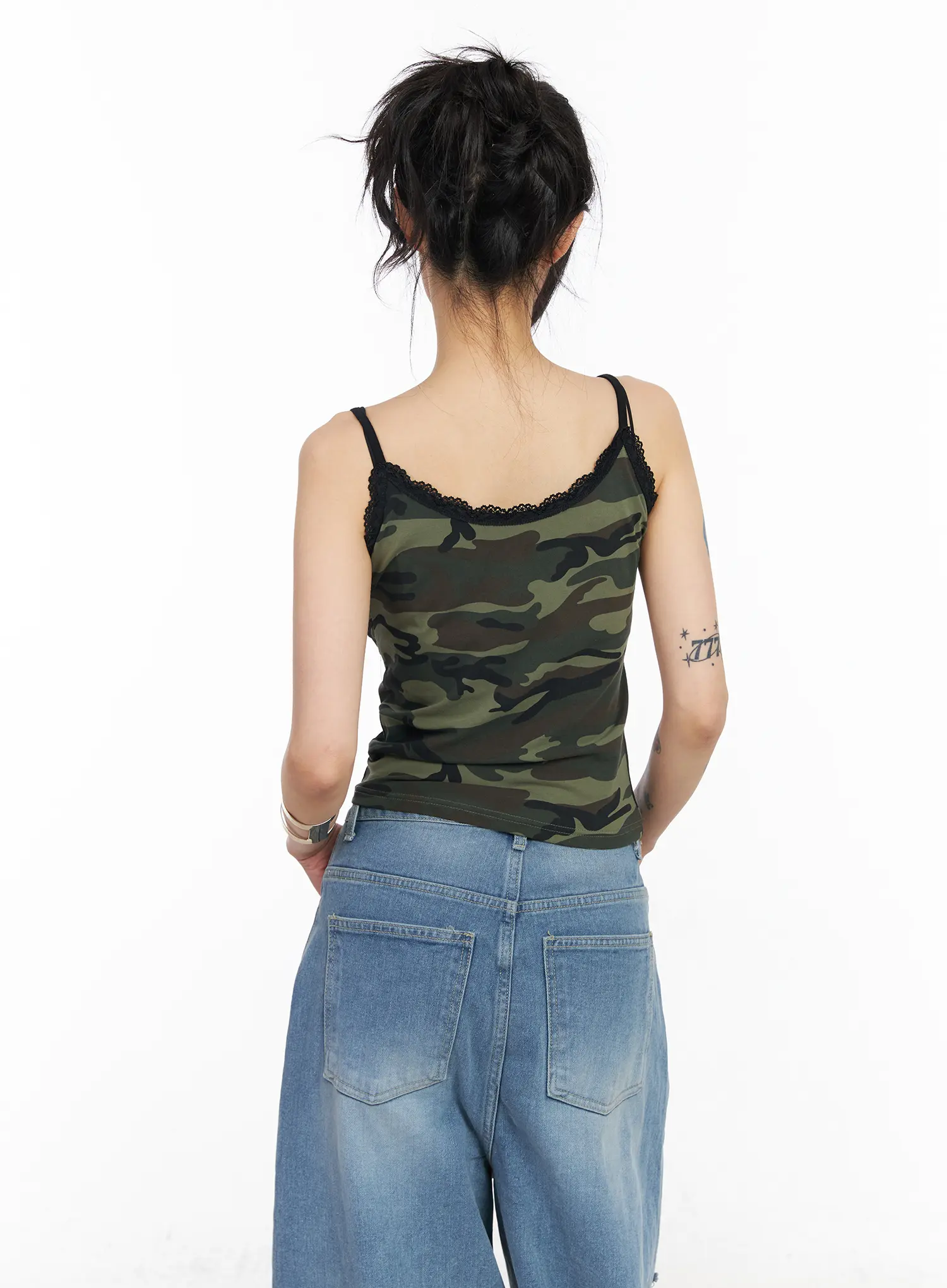 V-Neck Camo Lace Tank Top CM517 - Image 10