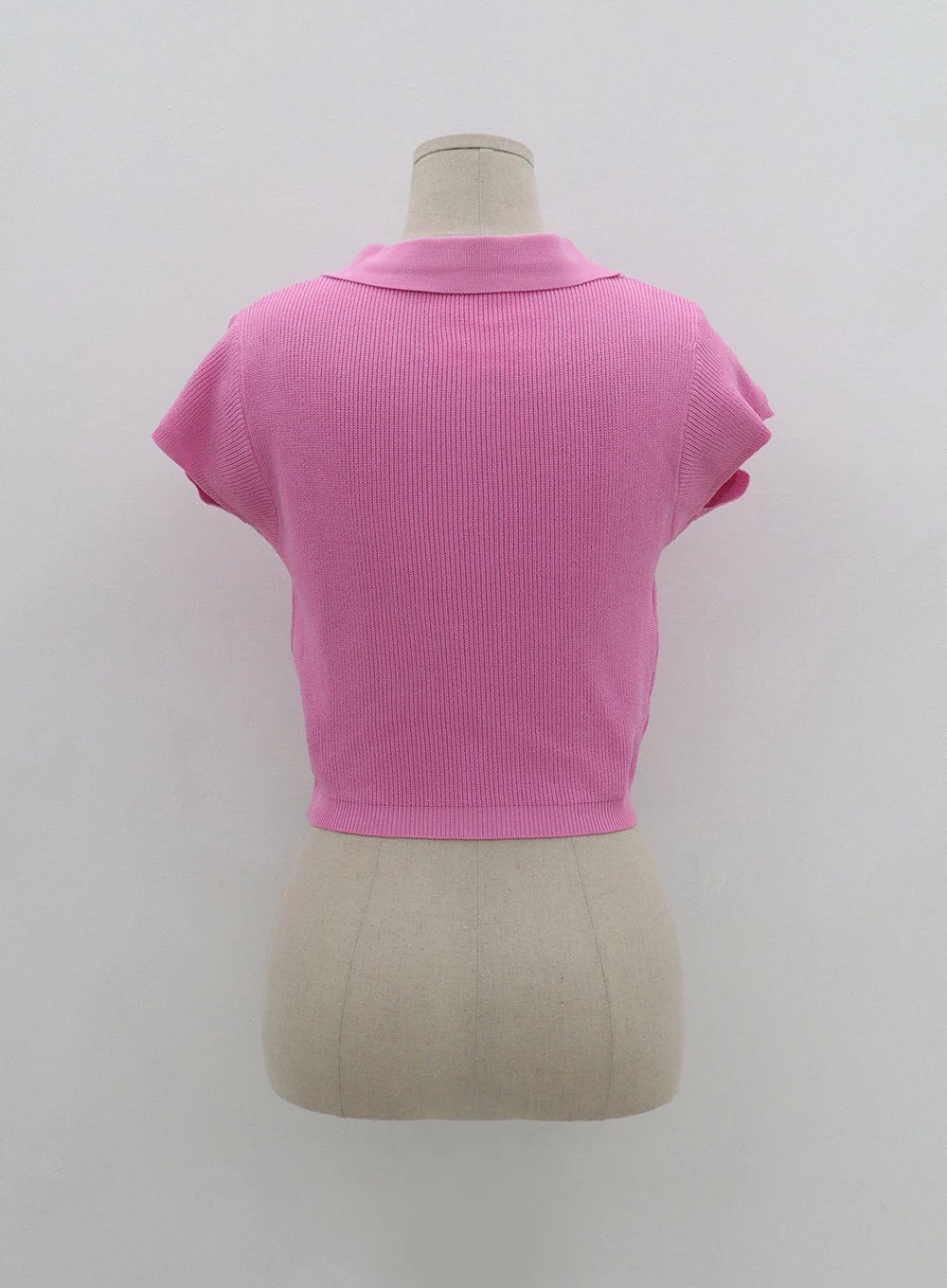 V-Neck Collar Crop Short Sleeve Tee BG09 - Image 20