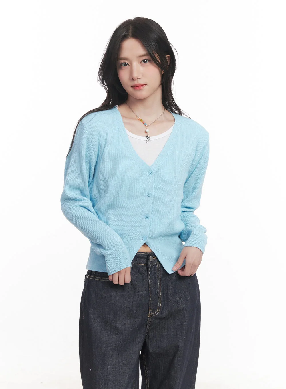 V-Neck Cropped Cardigan CA510 - Image 15