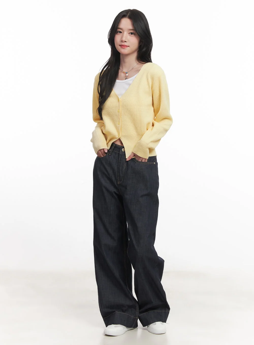 V-Neck Cropped Cardigan CA510 - Image 5