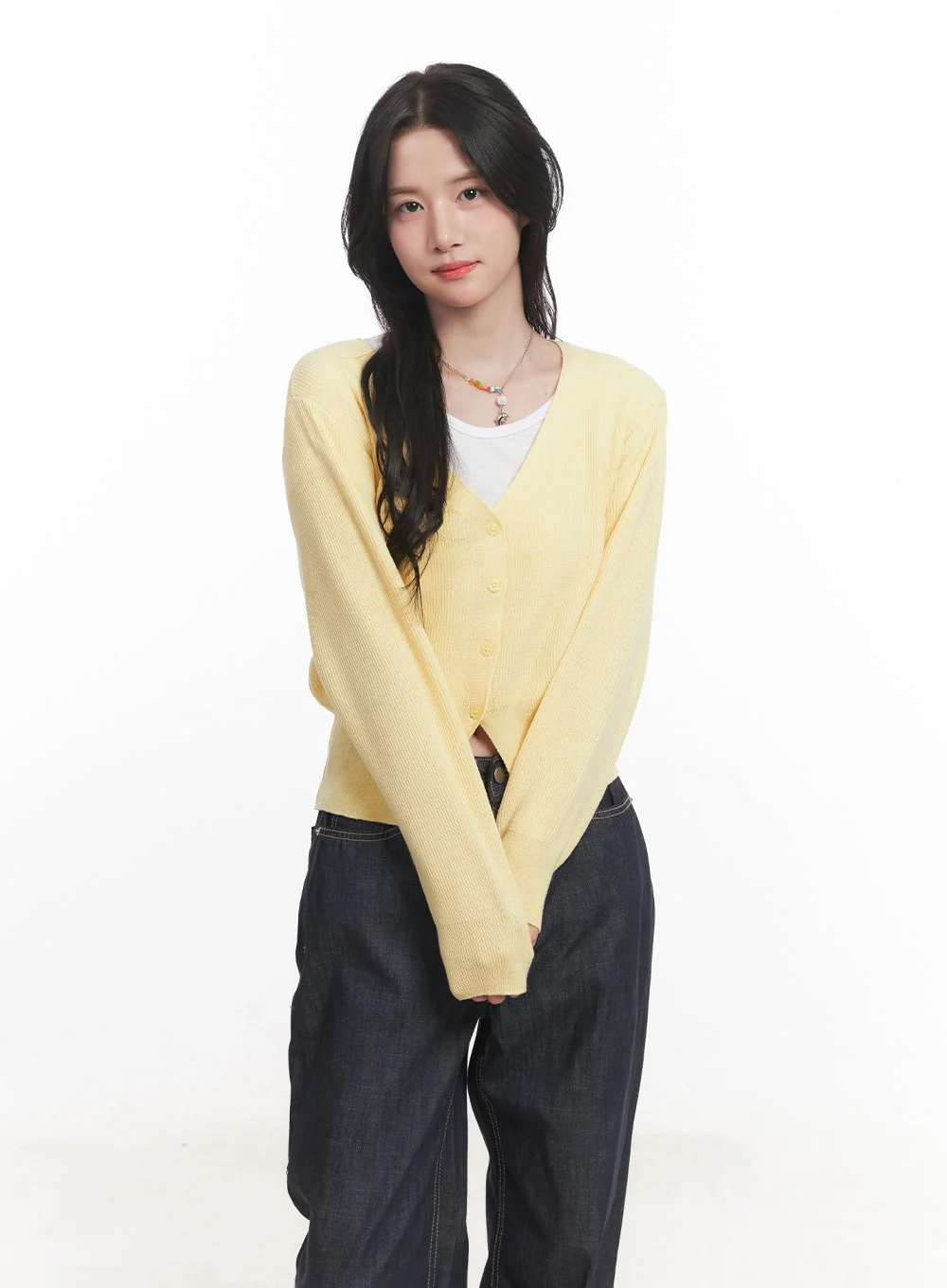 V-Neck Cropped Cardigan CA510 - Image 9