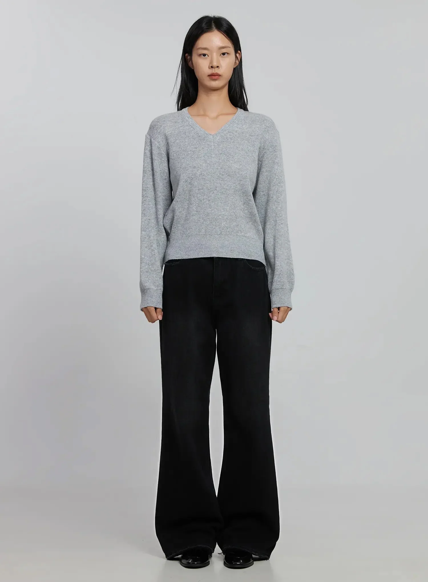 V-Neck Knit Sweater ID516 - Image 7