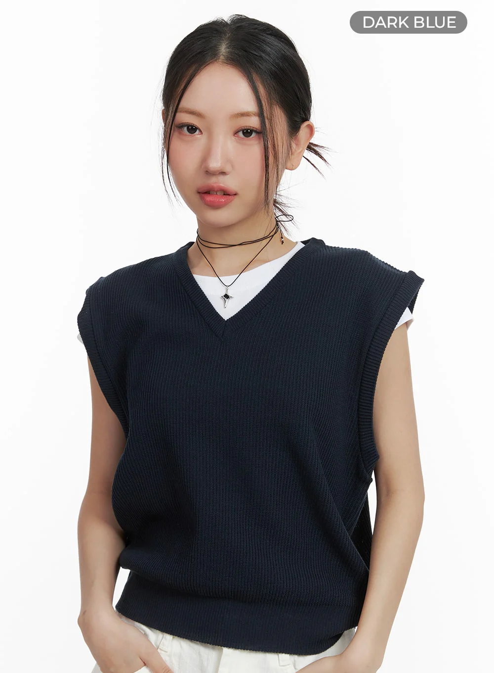 V-Neck Knit Sweater Vest OA419 - Image 7