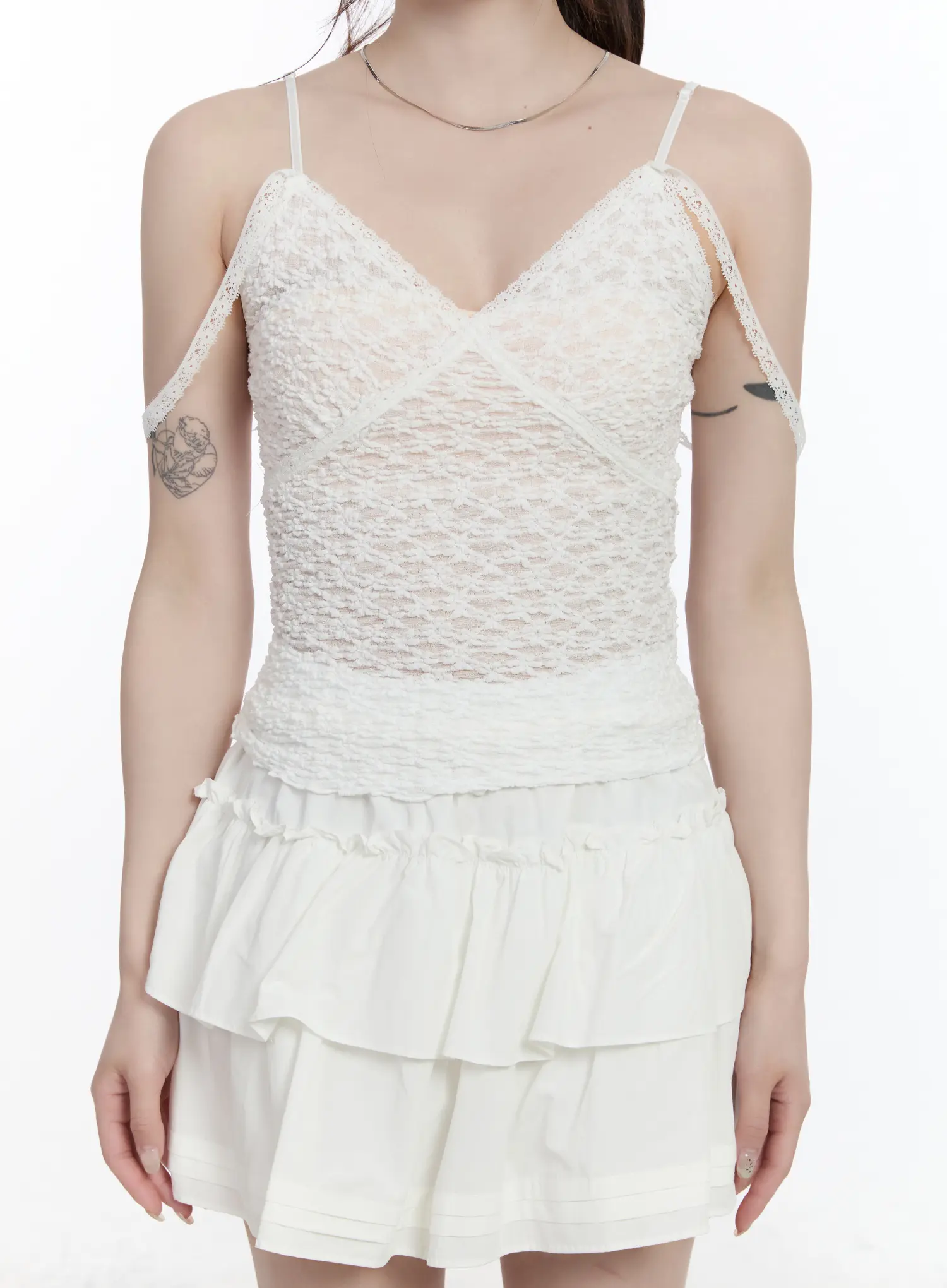 V-Neck Lace Cami Top CA502 - Image 8