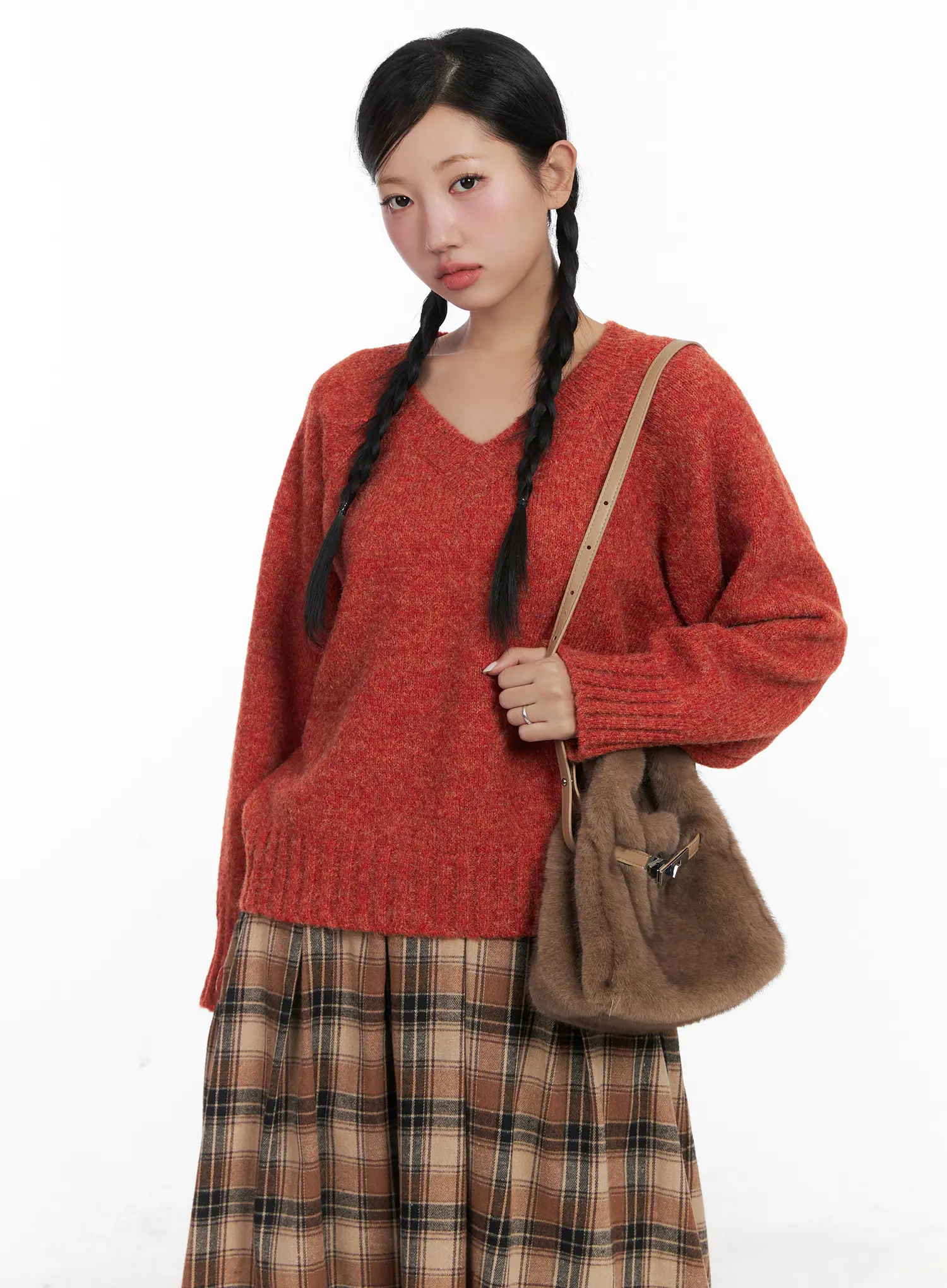 V-Neck Long Sleeve Sweater CN528