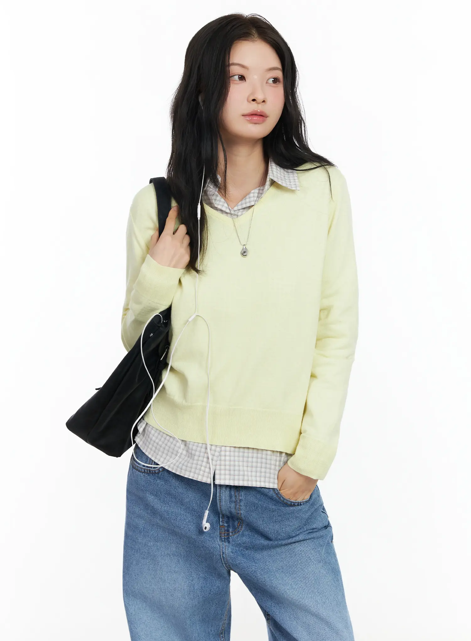 V-Neck Loose-Fit Knit IM524