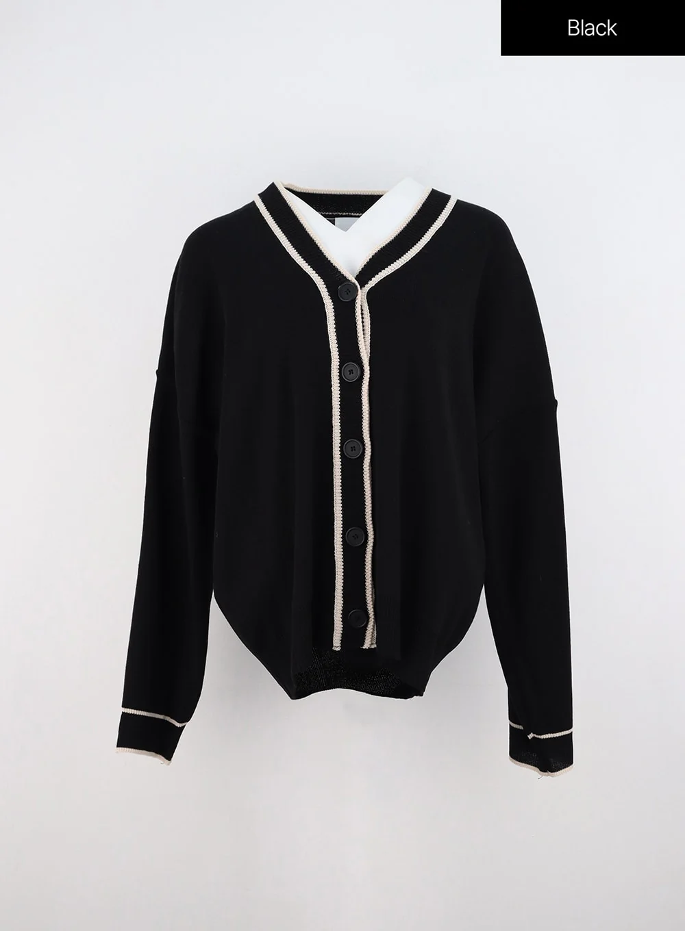 V-Neck Loose Fit Long Sleeve Cardigan OO323 - Image 15