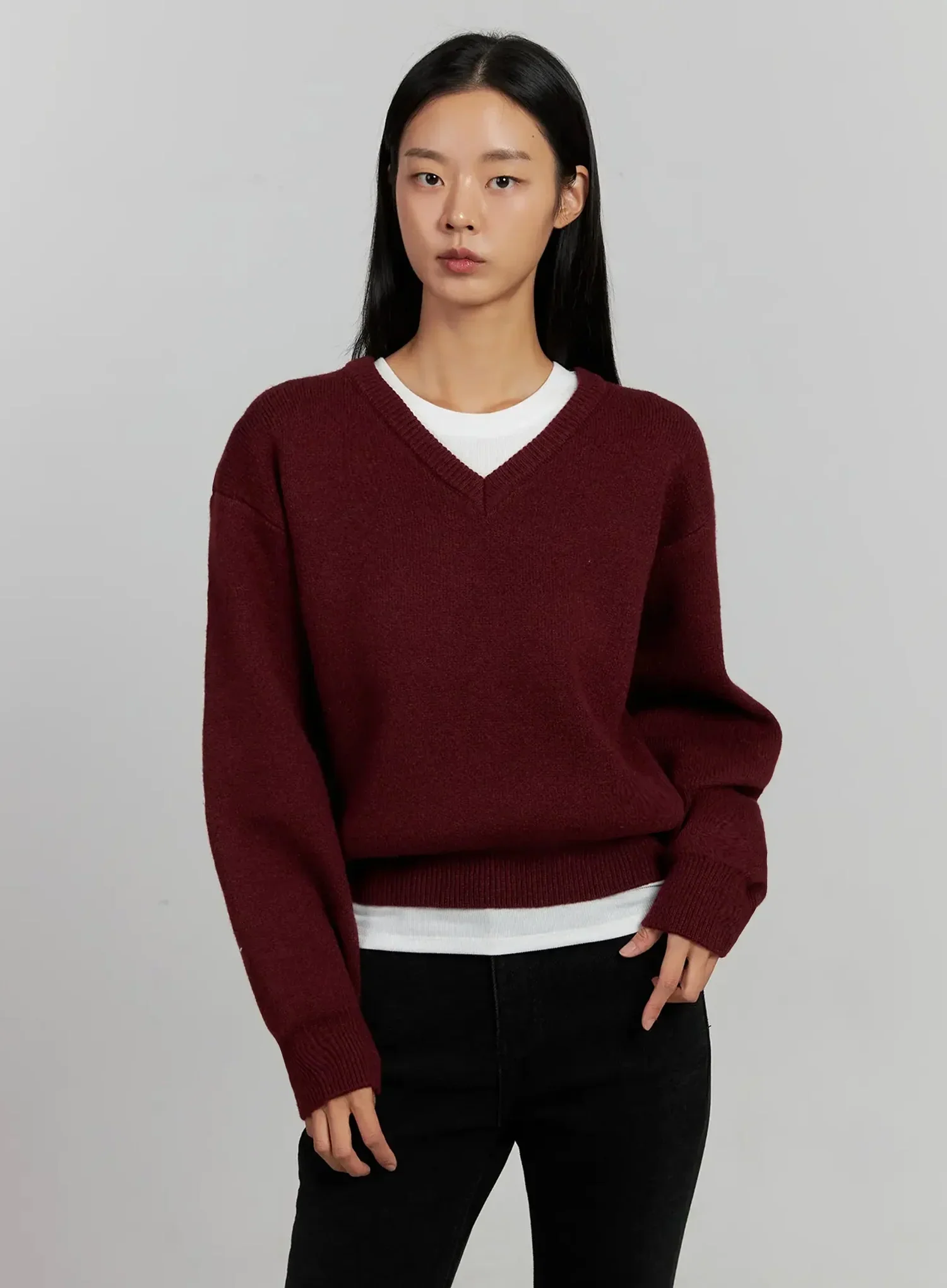 V-Neck Nit Pullover IJ505 - Image 2
