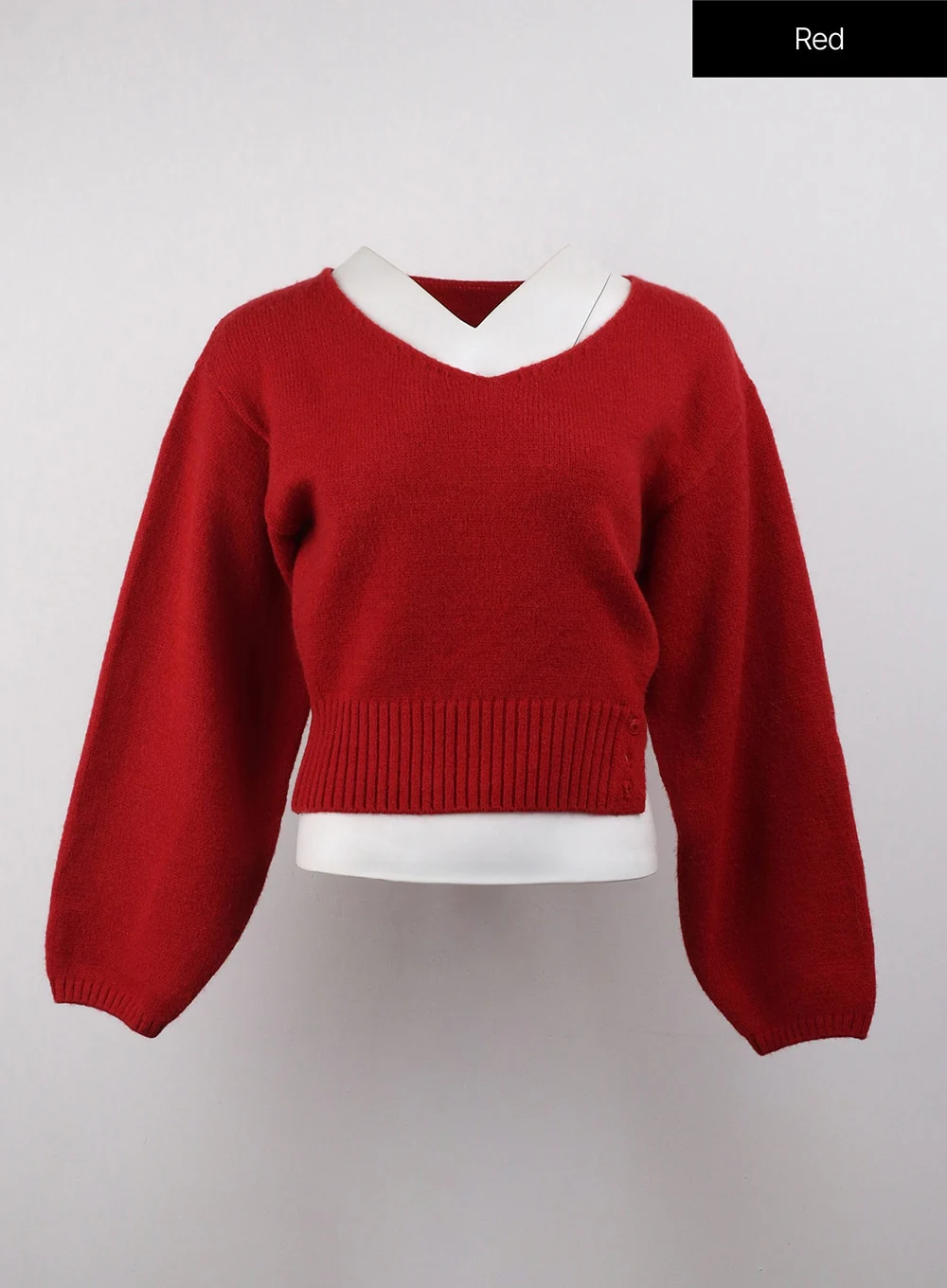 V-Neck Solid Sweater OJ411 - Image 10