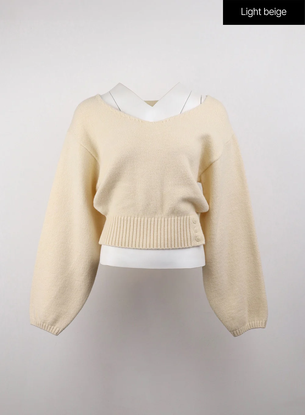 V-Neck Solid Sweater OJ411 - Image 12