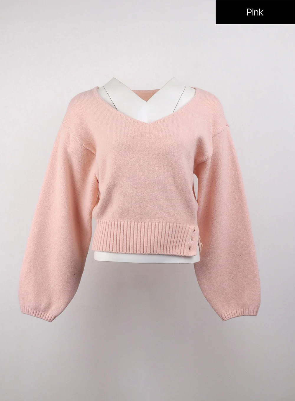 V-Neck Solid Sweater OJ411 - Image 13