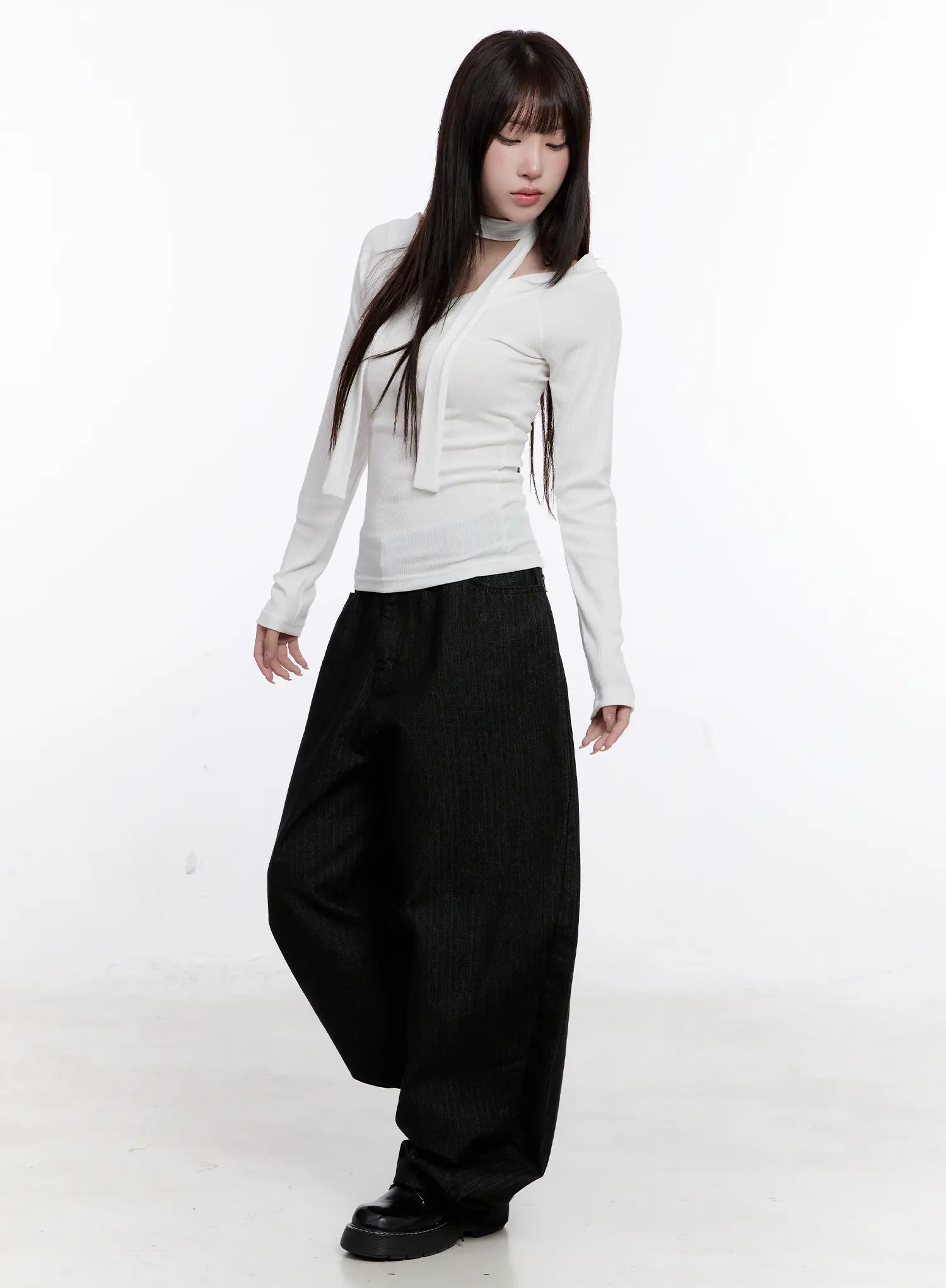Vada Stitched Wide Leg Jeans CS530 - Image 4