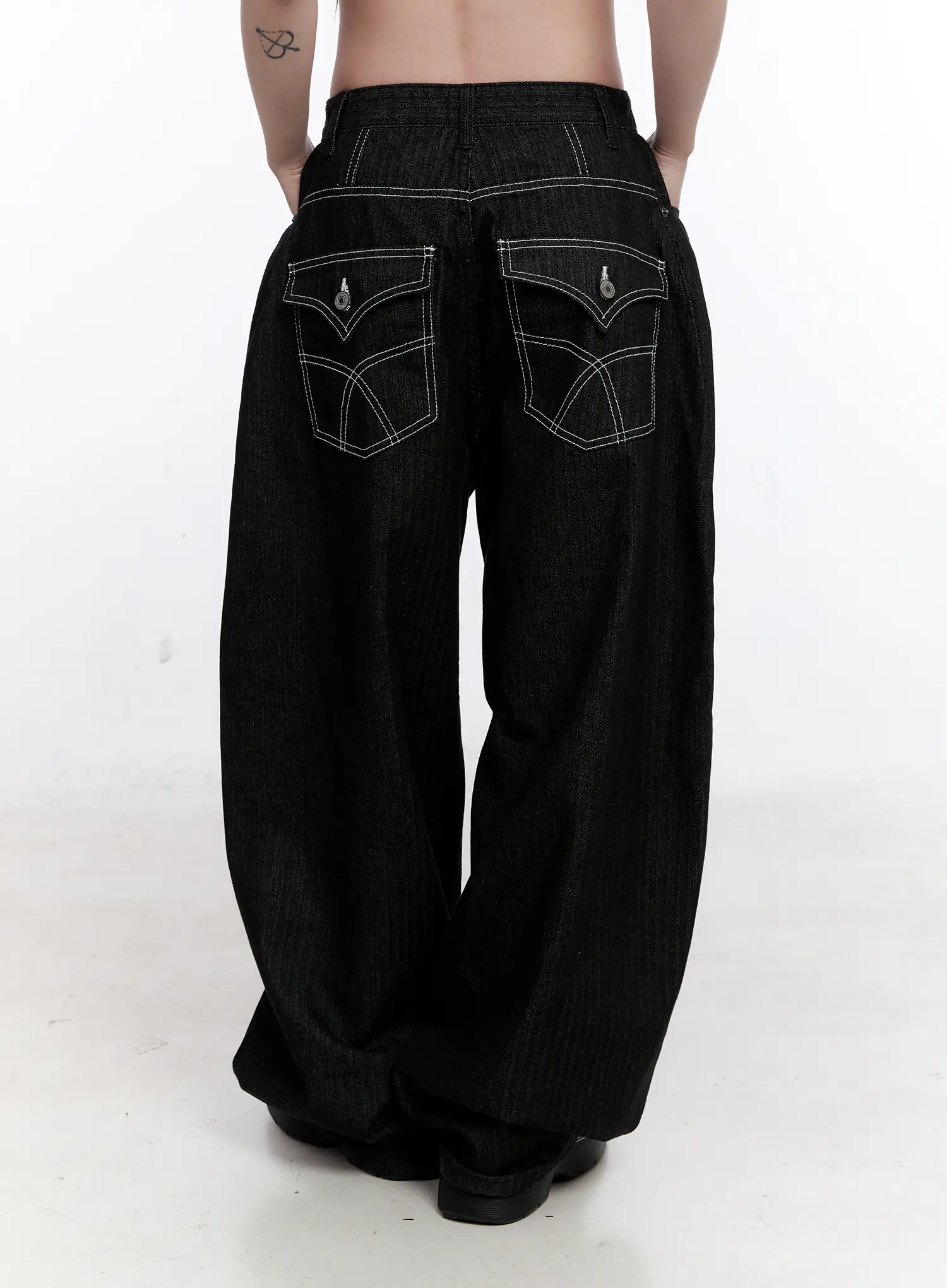 Vada Stitched Wide Leg Jeans CS530 - Image 5