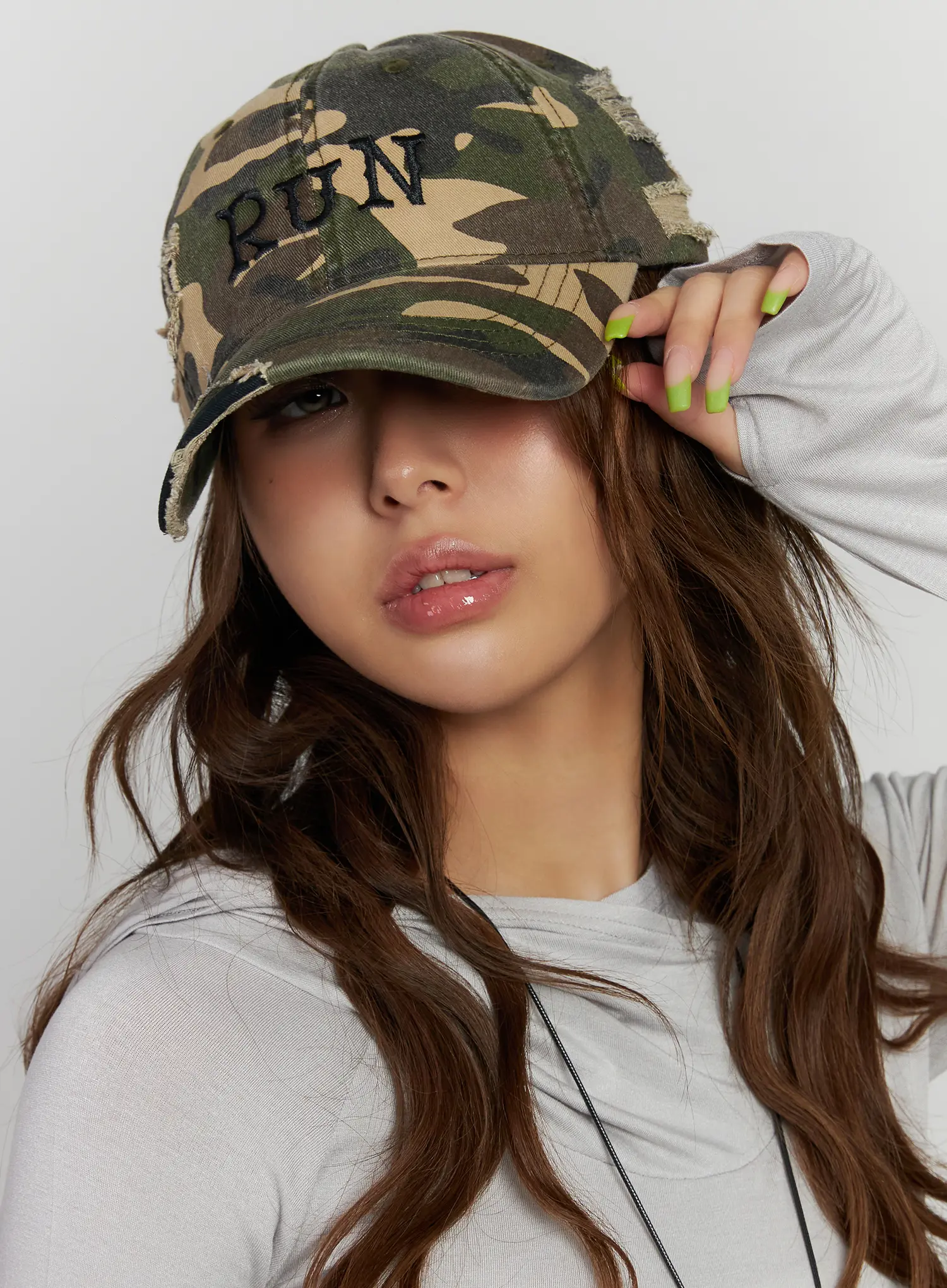 Vintage Camo Embroirdered Cap CM520