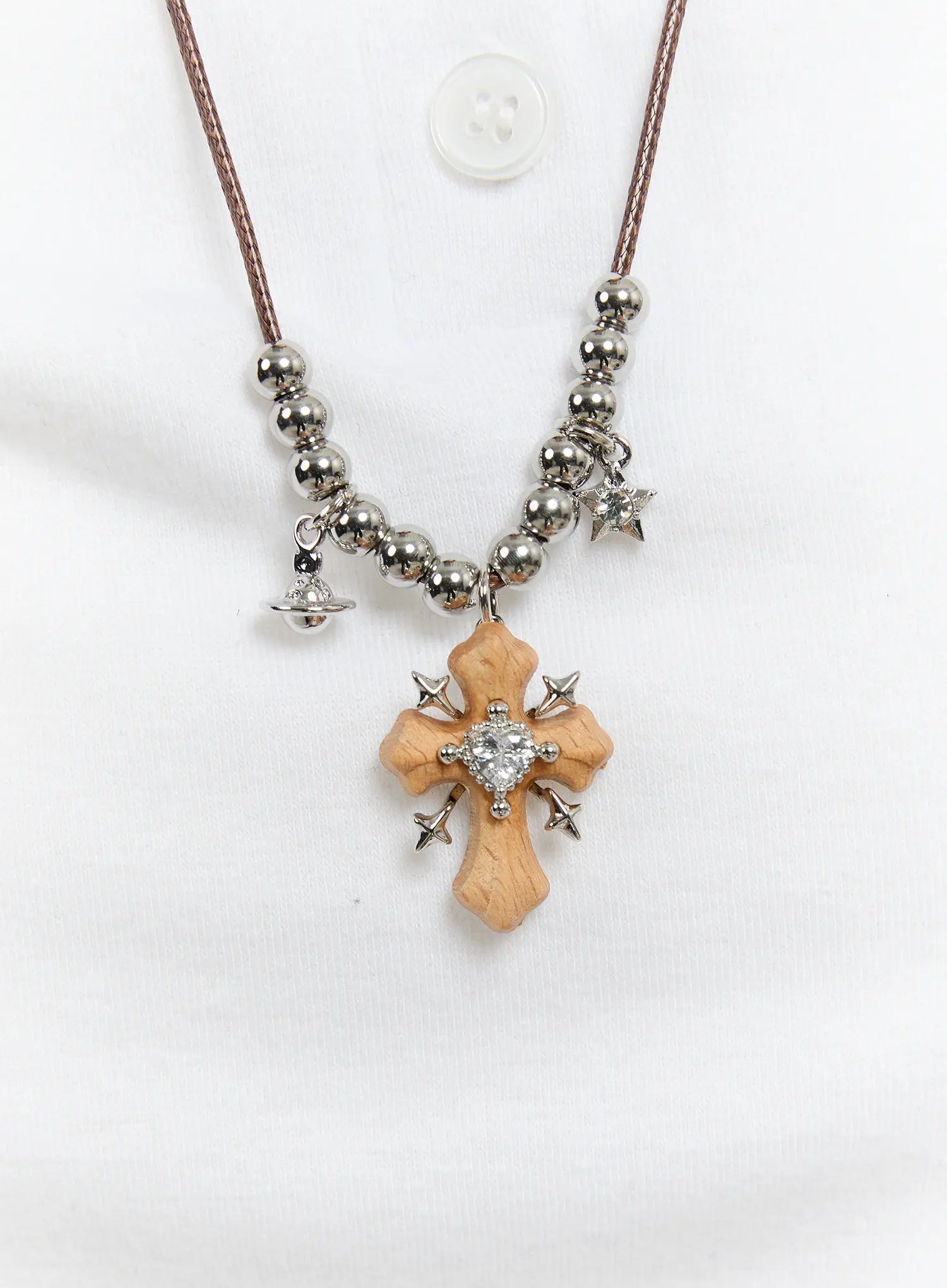 Vintage Cross Charm Necklace CM505