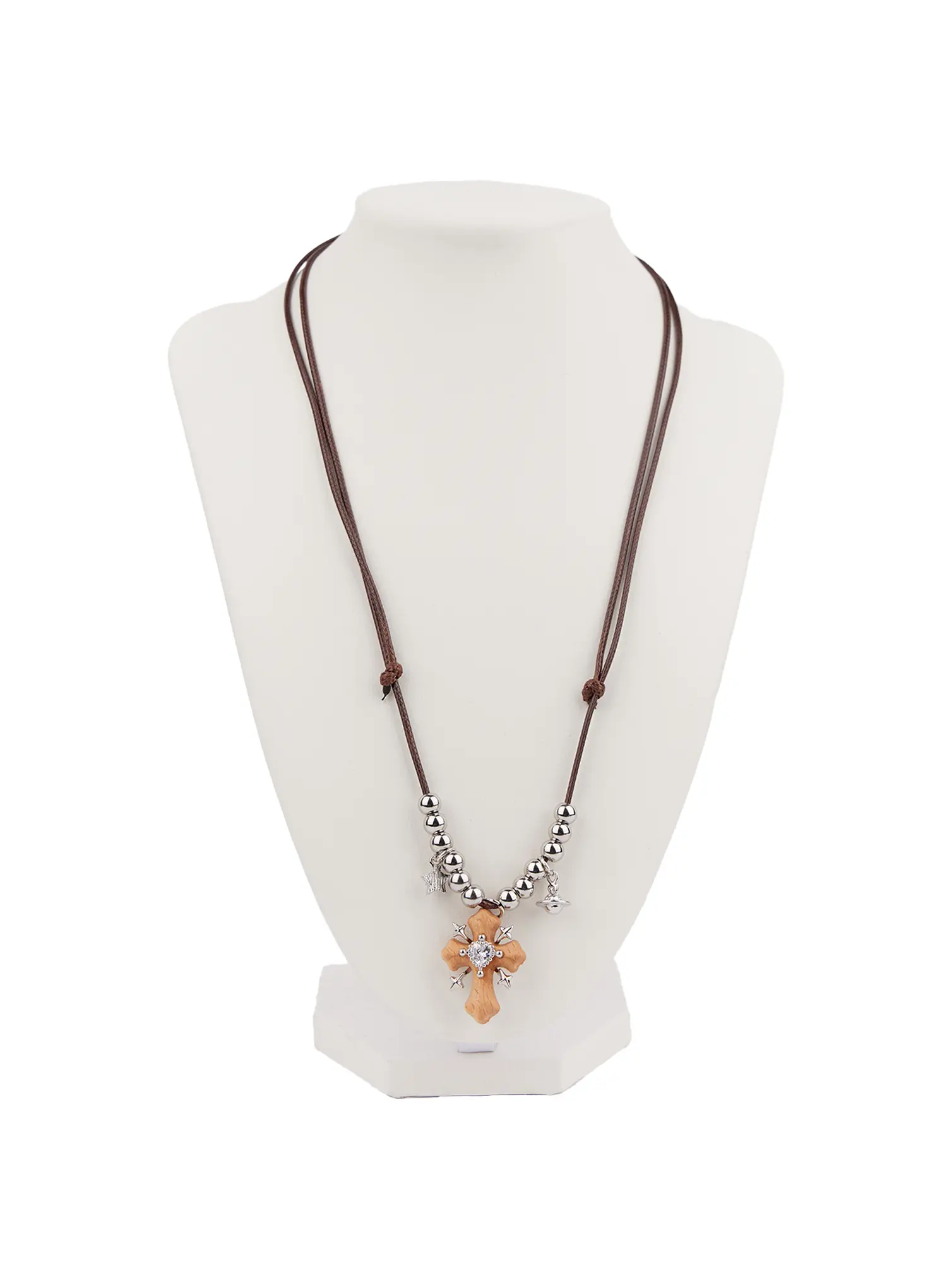 Vintage Cross Charm Necklace CM505 - Image 4