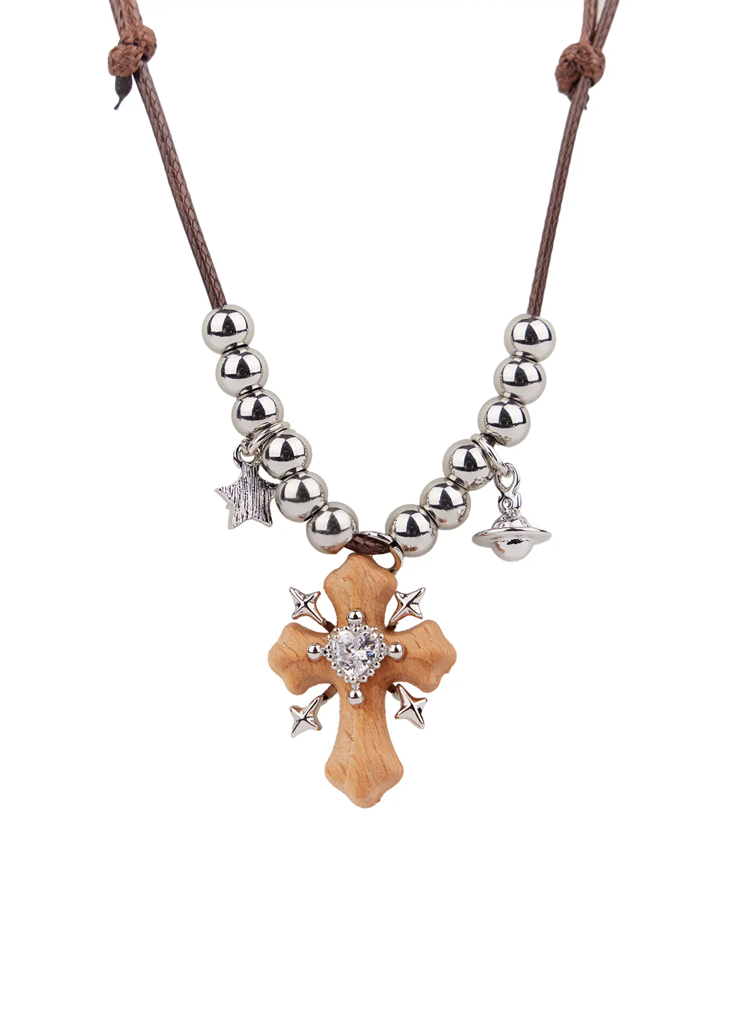 Vintage Cross Charm Necklace CM505 - Image 5