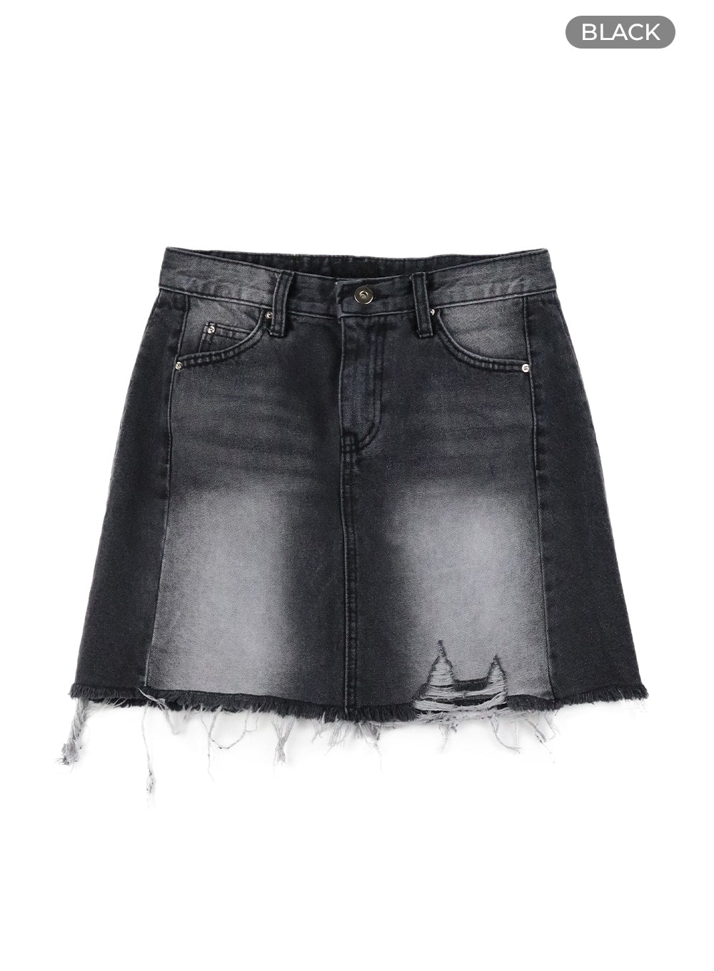 Vintage Destroyed Hem Mini Skirt CA418 - Image 9