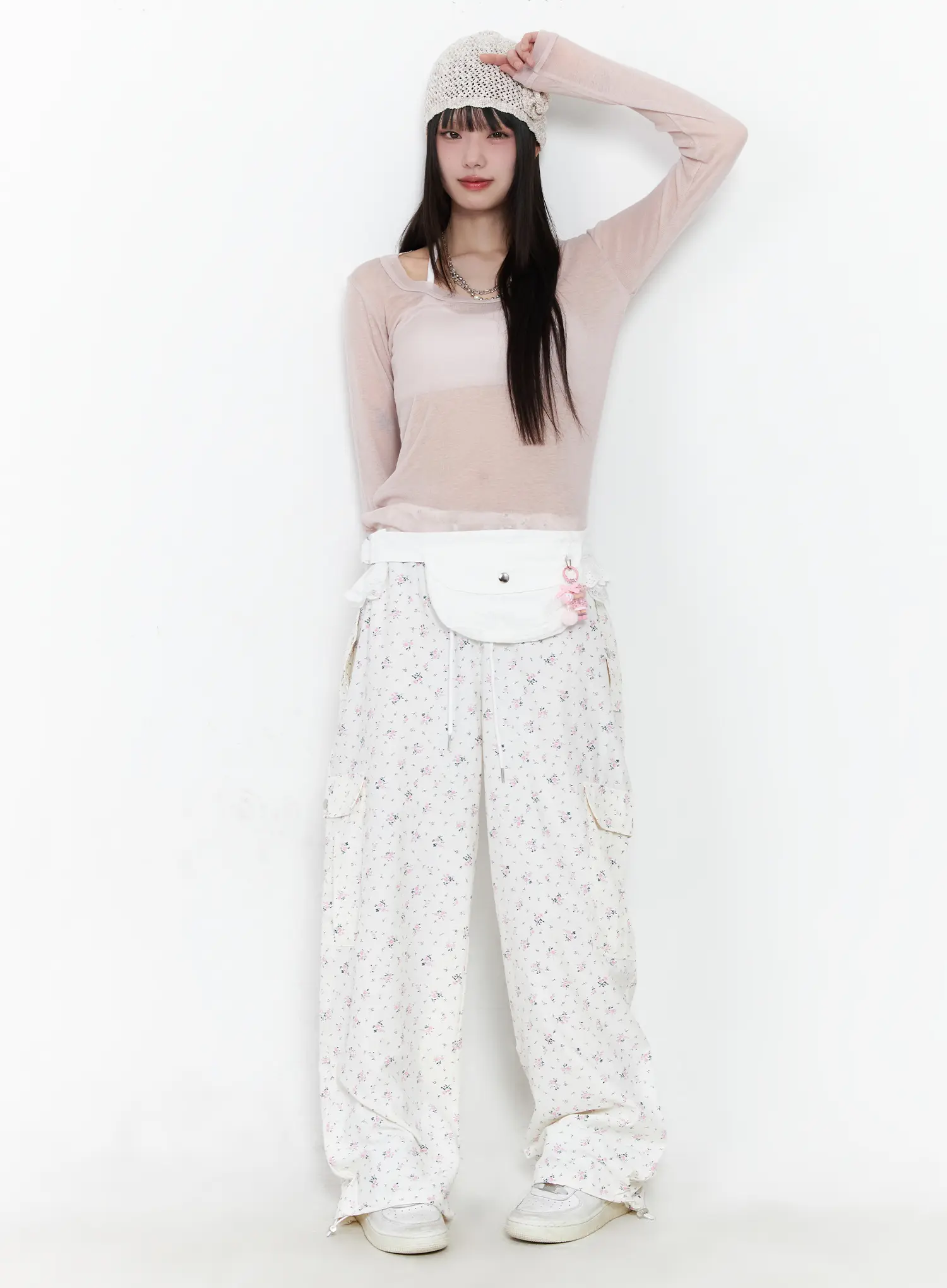 Vintage Floral Wide-Leg Pants CM526
