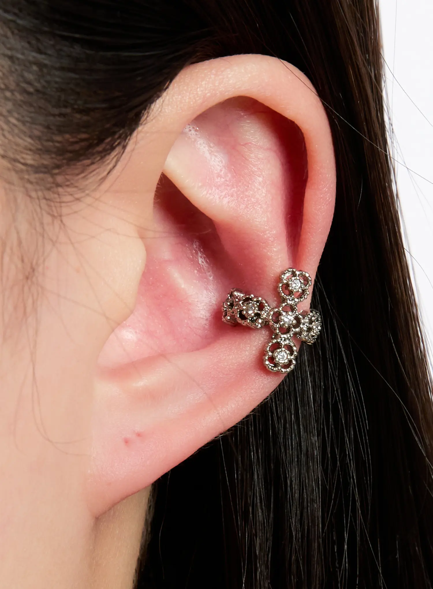 Vintage Flower Ear Cuff IN528