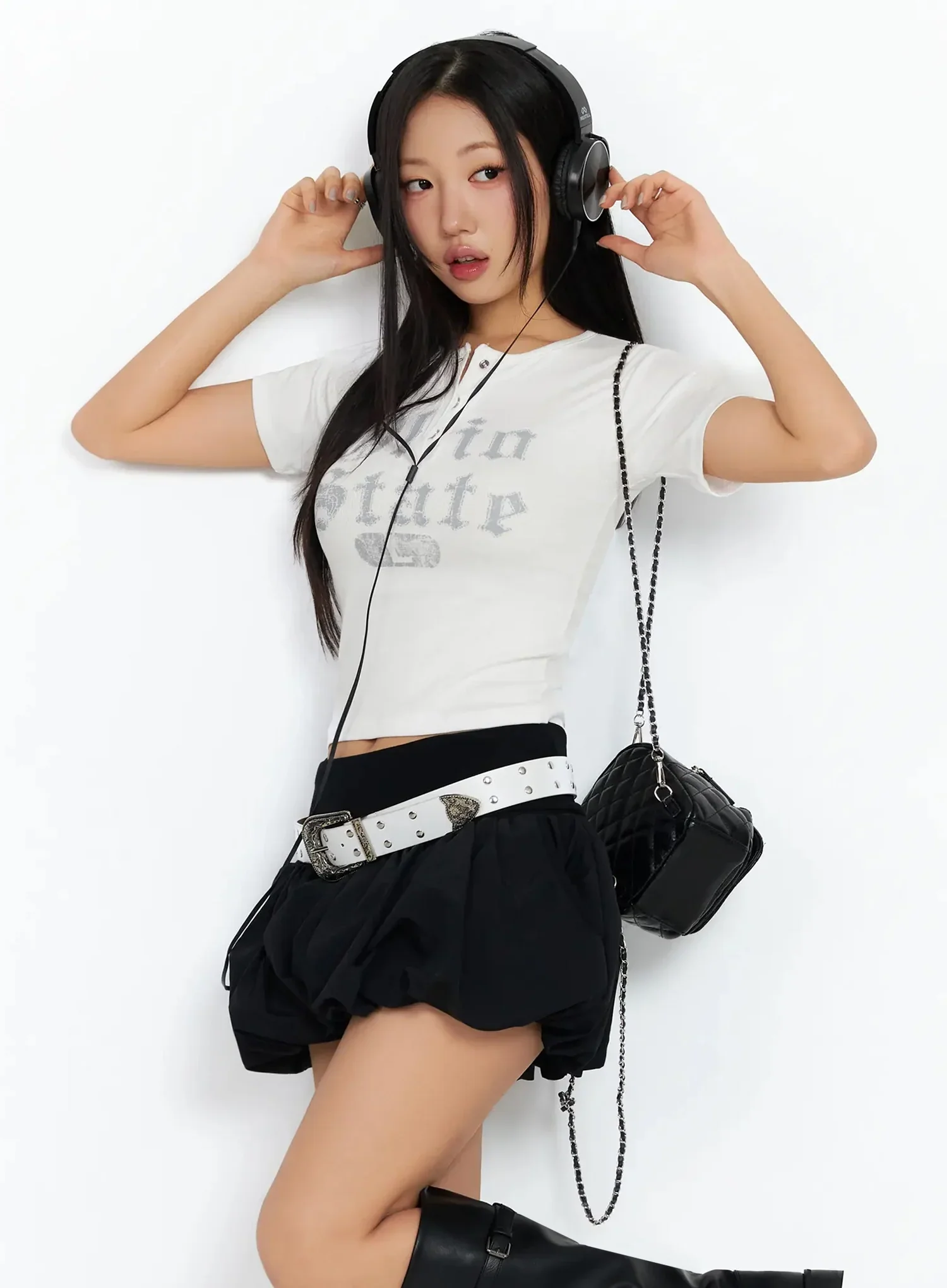 Vintage Lettering Cropped T-Shirt CA513