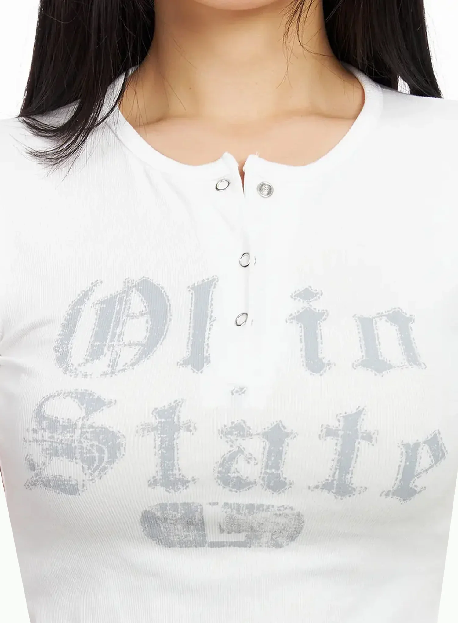 Vintage Lettering Cropped T-Shirt CA513 - Image 4
