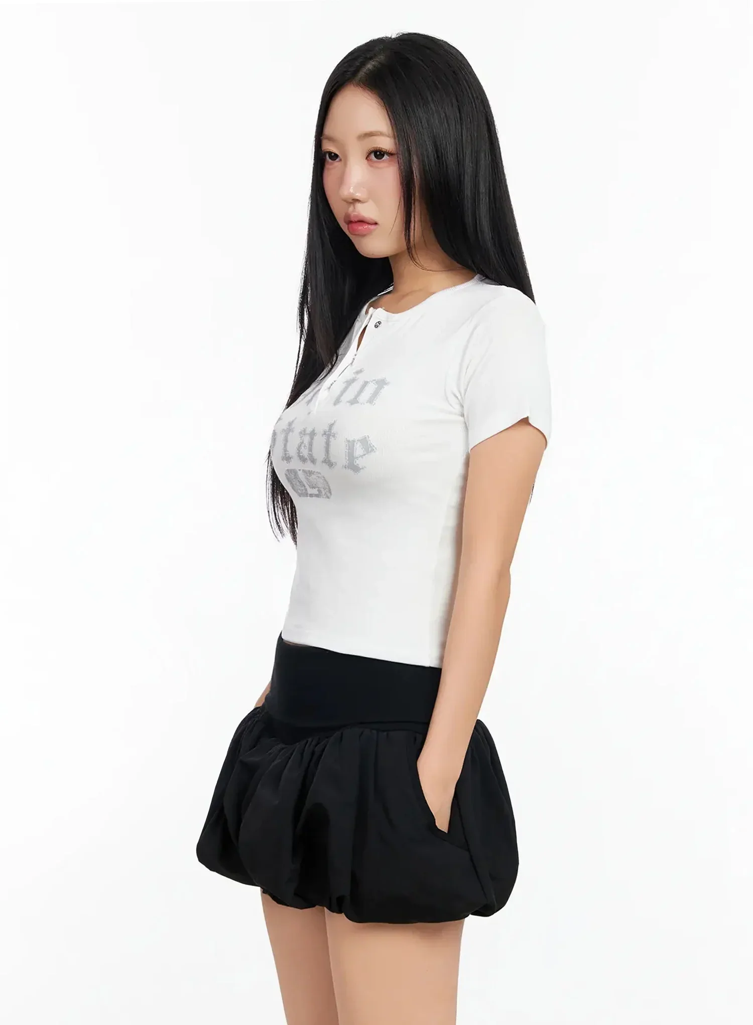Vintage Lettering Cropped T-Shirt CA513 - Image 8