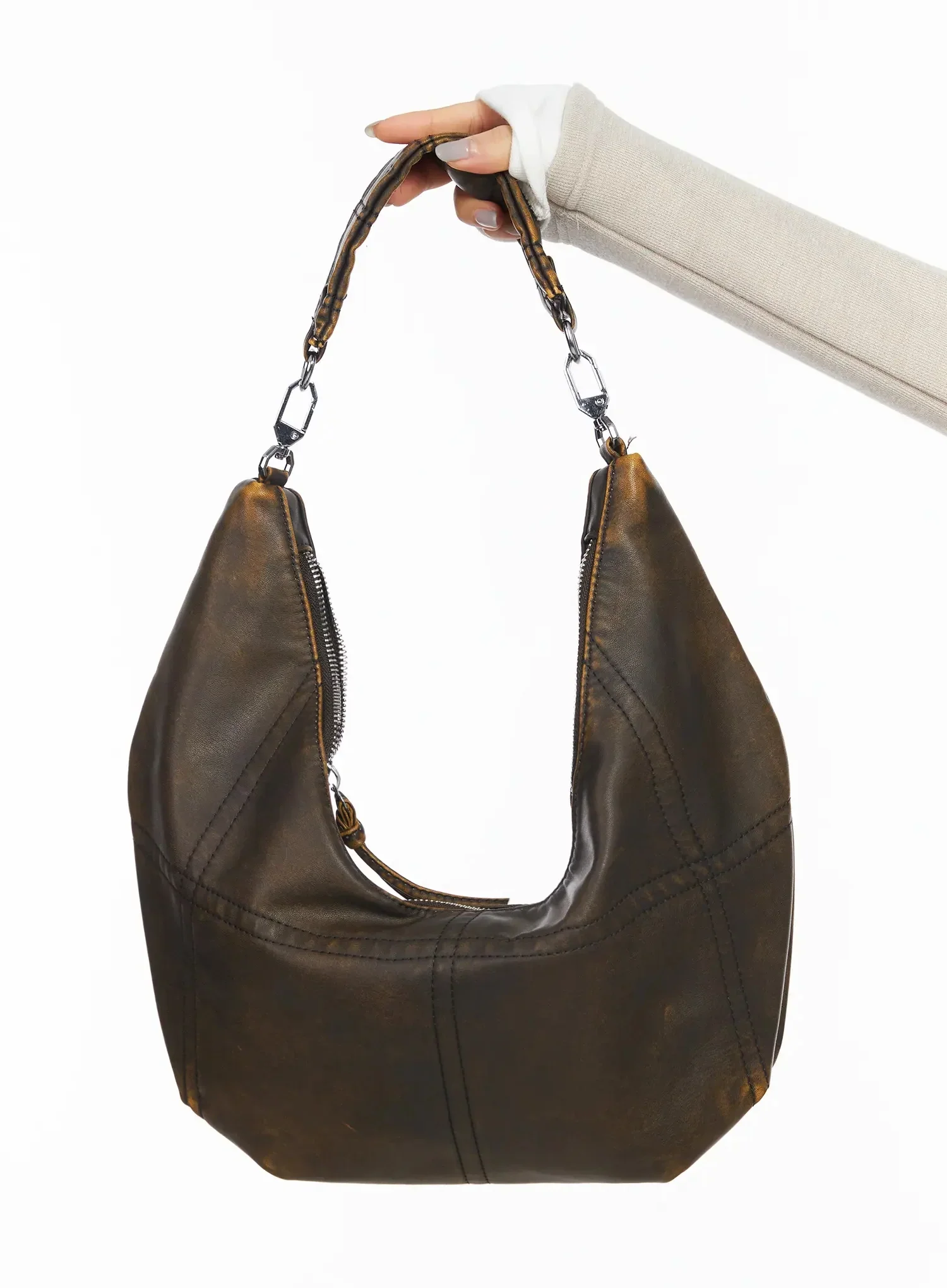 Vintage Stitched Shoulder Bag IA507