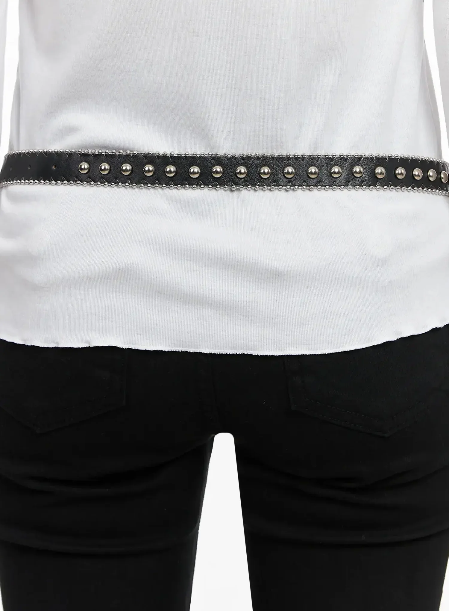 Vintage Studded Skinny Belt IN514 - Image 6