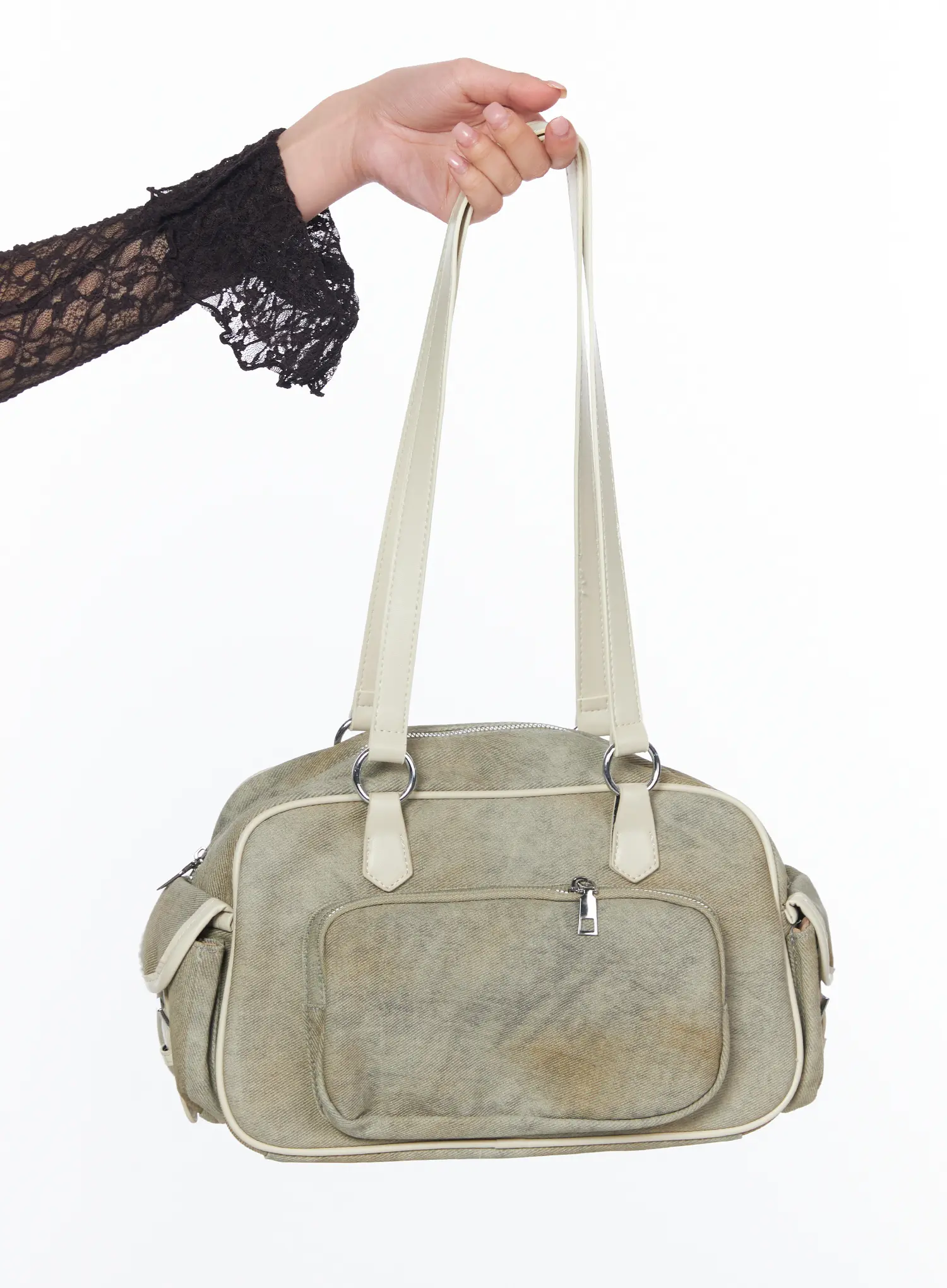 Vintage Style Pocket Shoulder Bag CA527