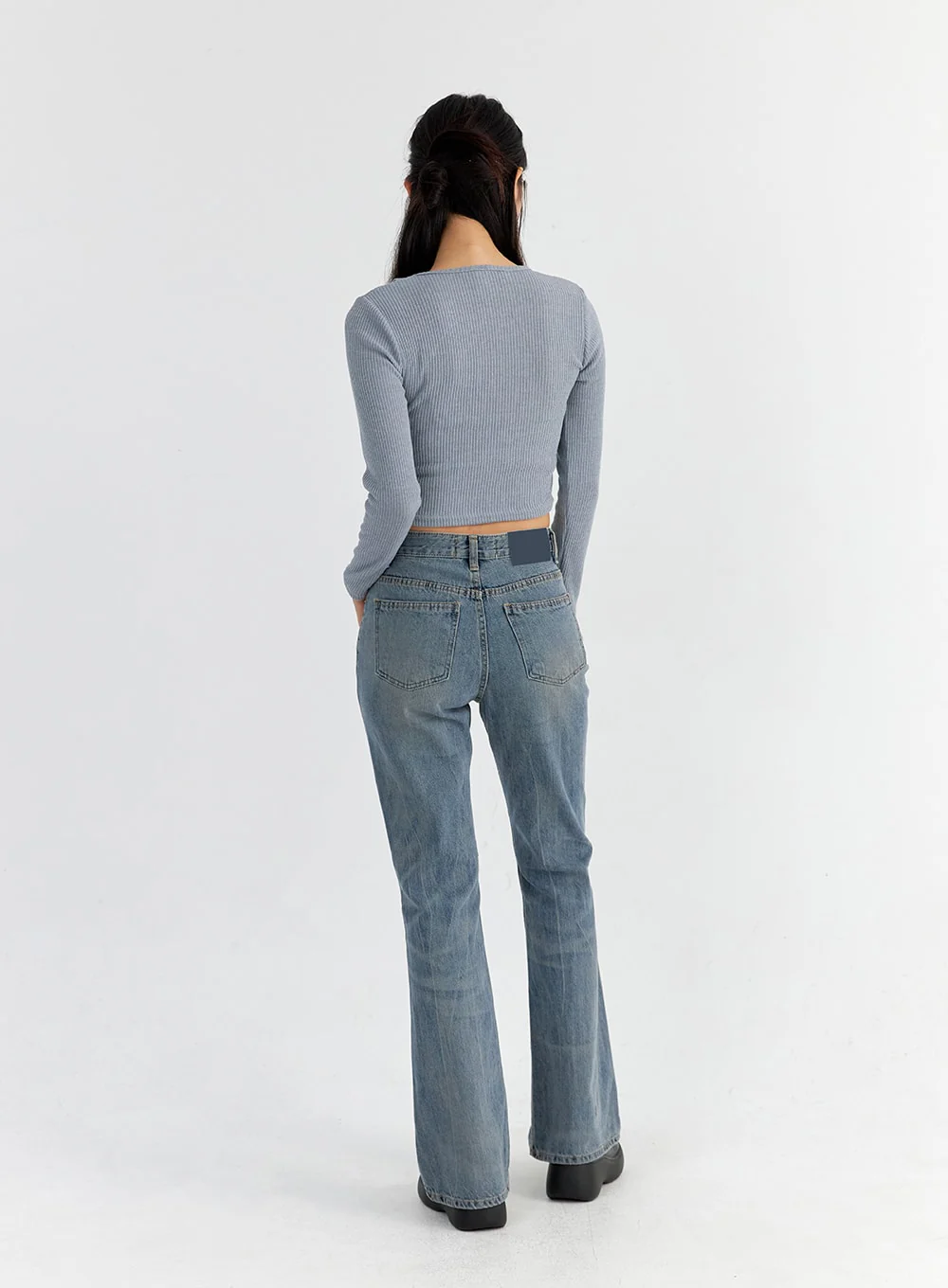 Vintage Washed Bootcut Jeans CO325 - Image 10