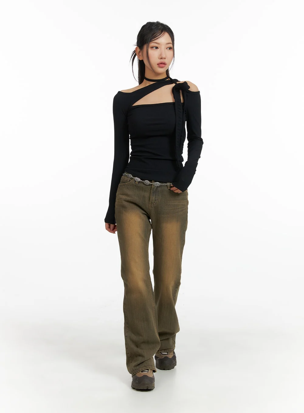 Vintage Washed Flared Jeans CM411 - Image 2