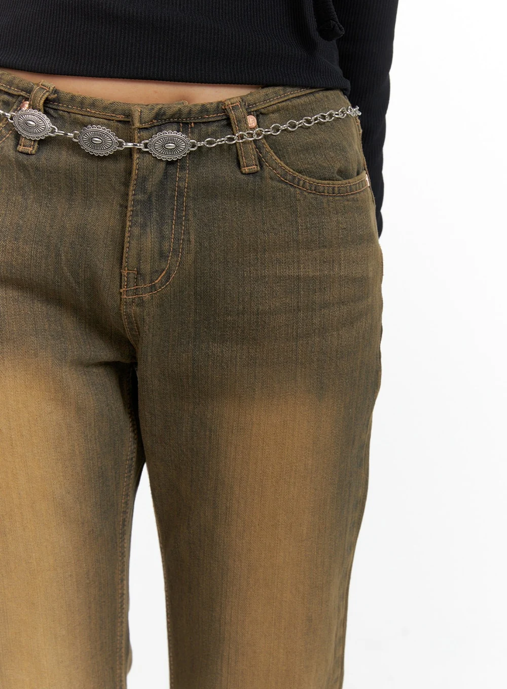 Vintage Washed Flared Jeans CM411 - Image 3
