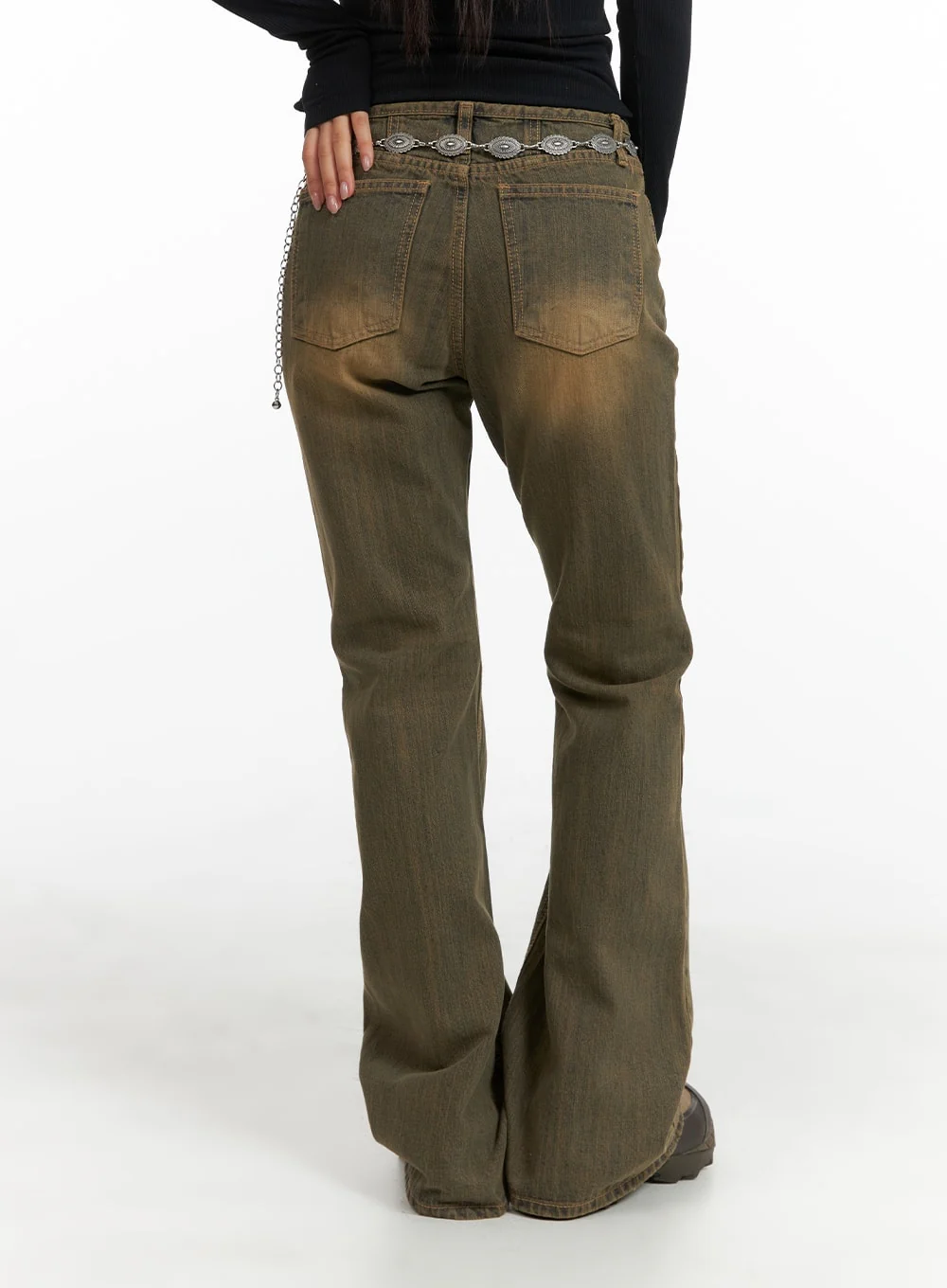 Vintage Washed Flared Jeans CM411 - Image 5