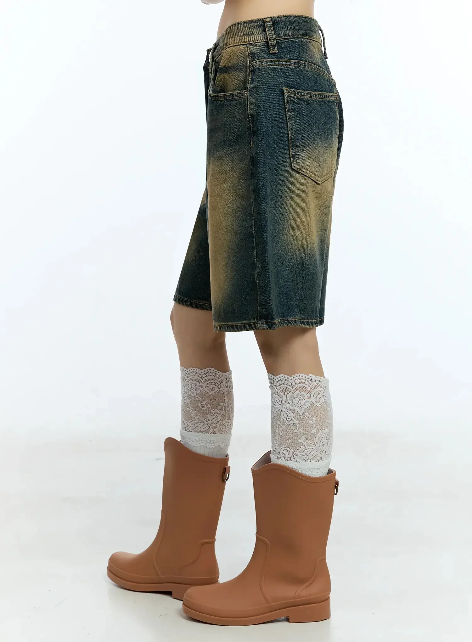 Vintage Washed Wide-Fit Jorts IU523 - Image 12
