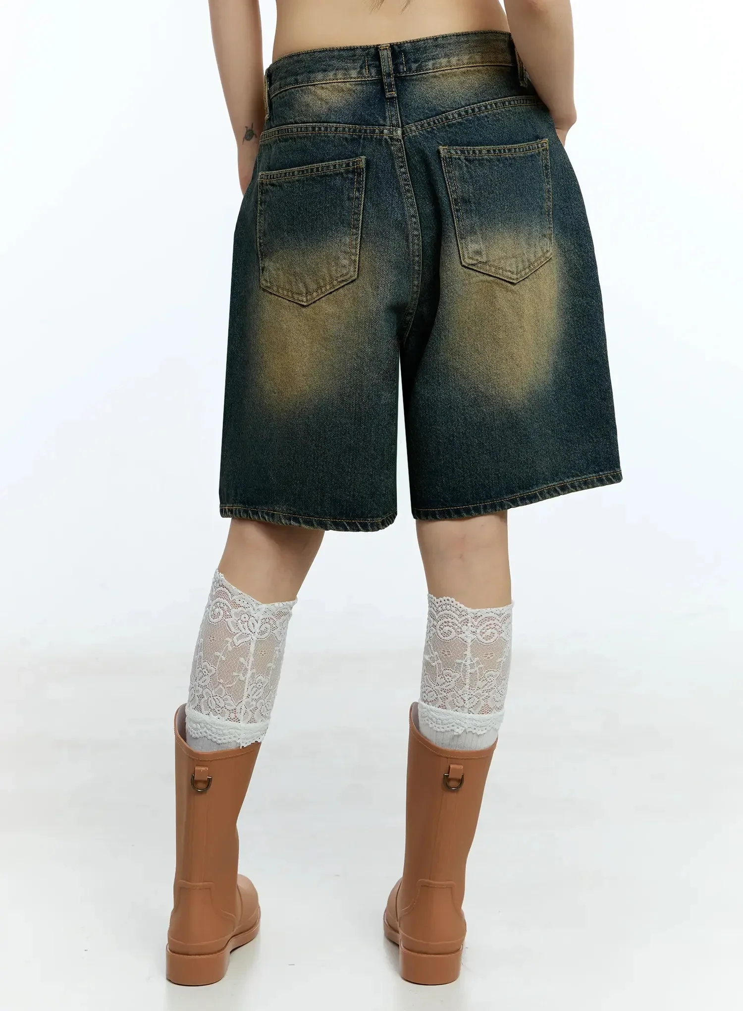 Vintage Washed Wide-Fit Jorts IU523 - Image 13