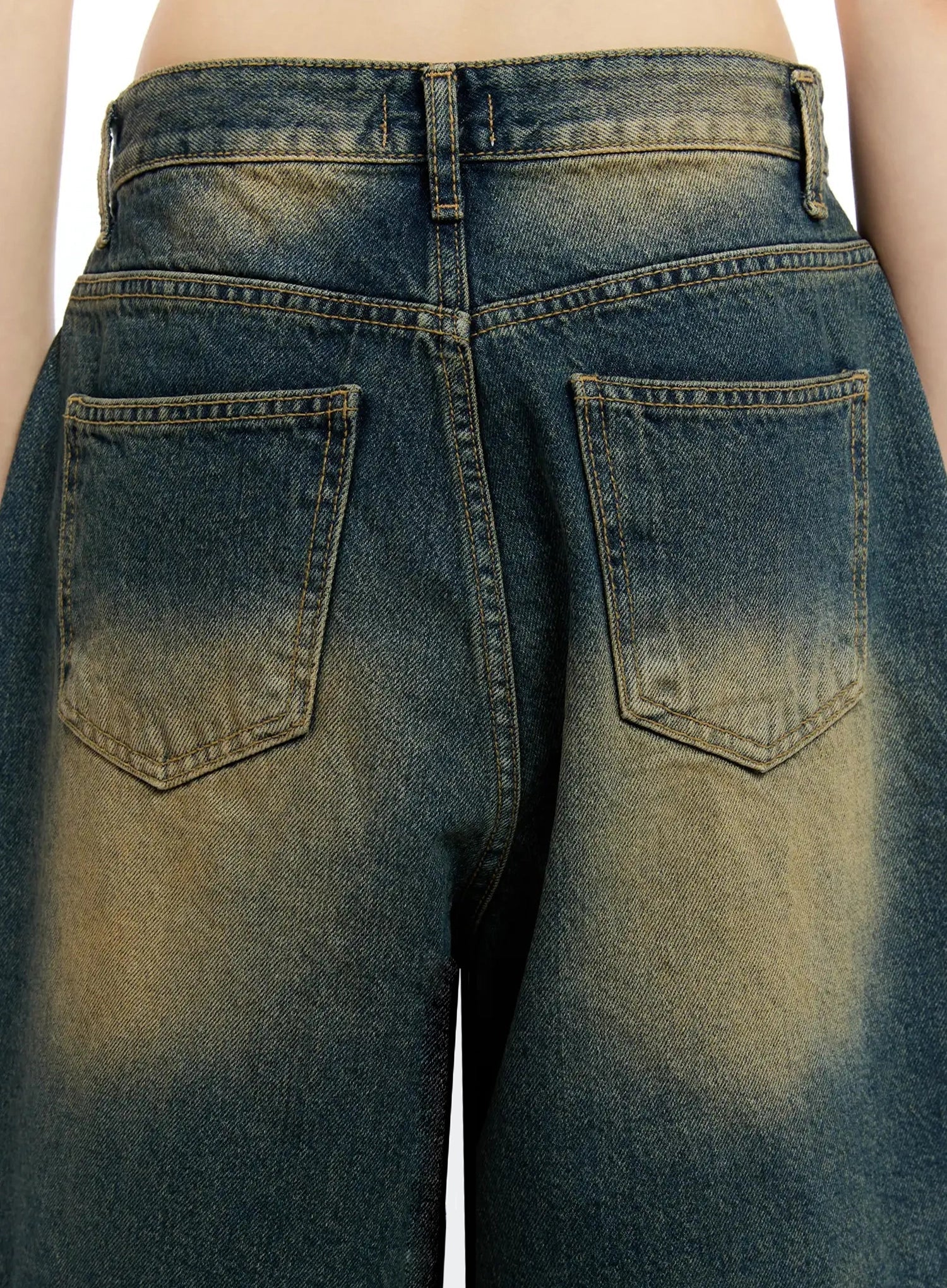 Vintage Washed Wide-Fit Jorts IU523 - Image 14