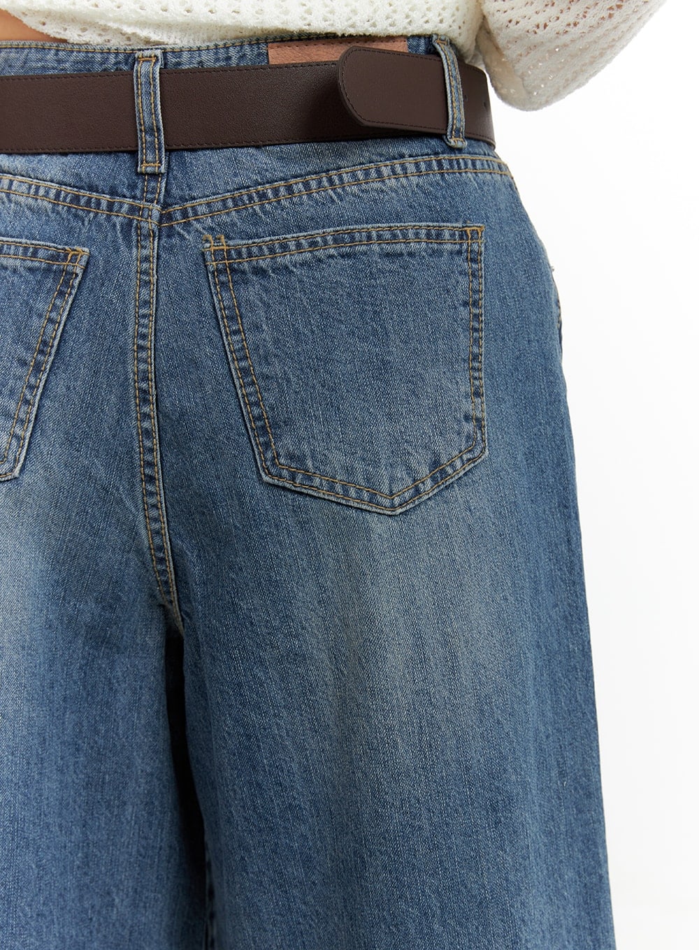 Vintage Washed Wide Leg Jorts CA415 - Image 5