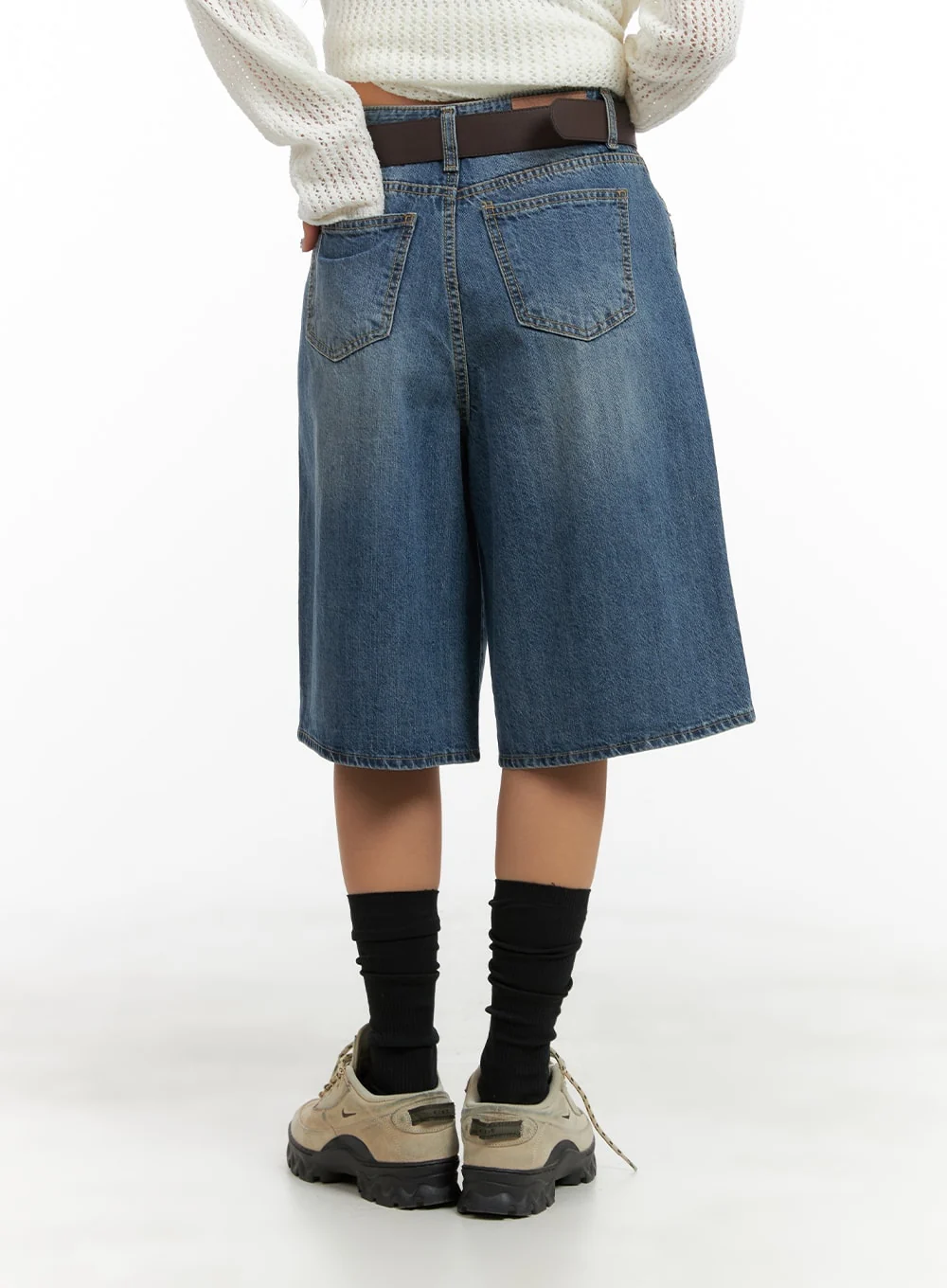 Vintage Washed Wide Leg Jorts CA415 - Image 6